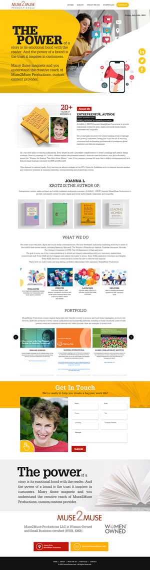 Web Design par Dream Logo Design pour Muse2Muse Productions LLC | Design : #30952311