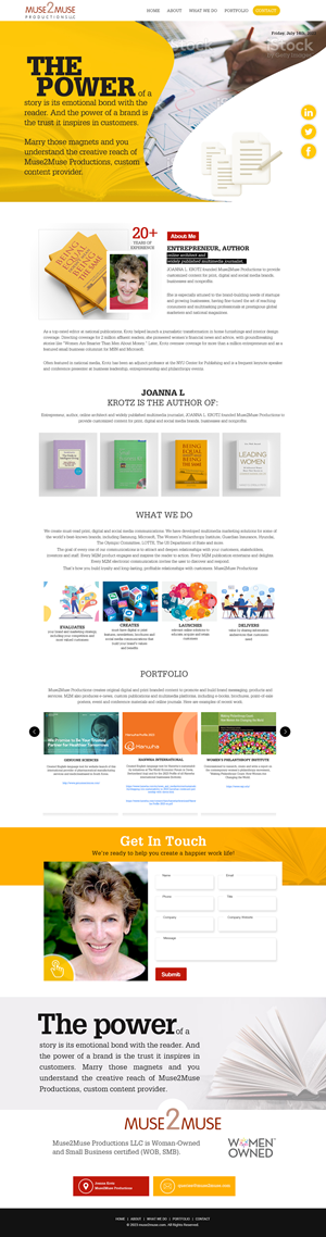 Web Design par Dream Logo Design pour Muse2Muse Productions LLC | Design : #30963062