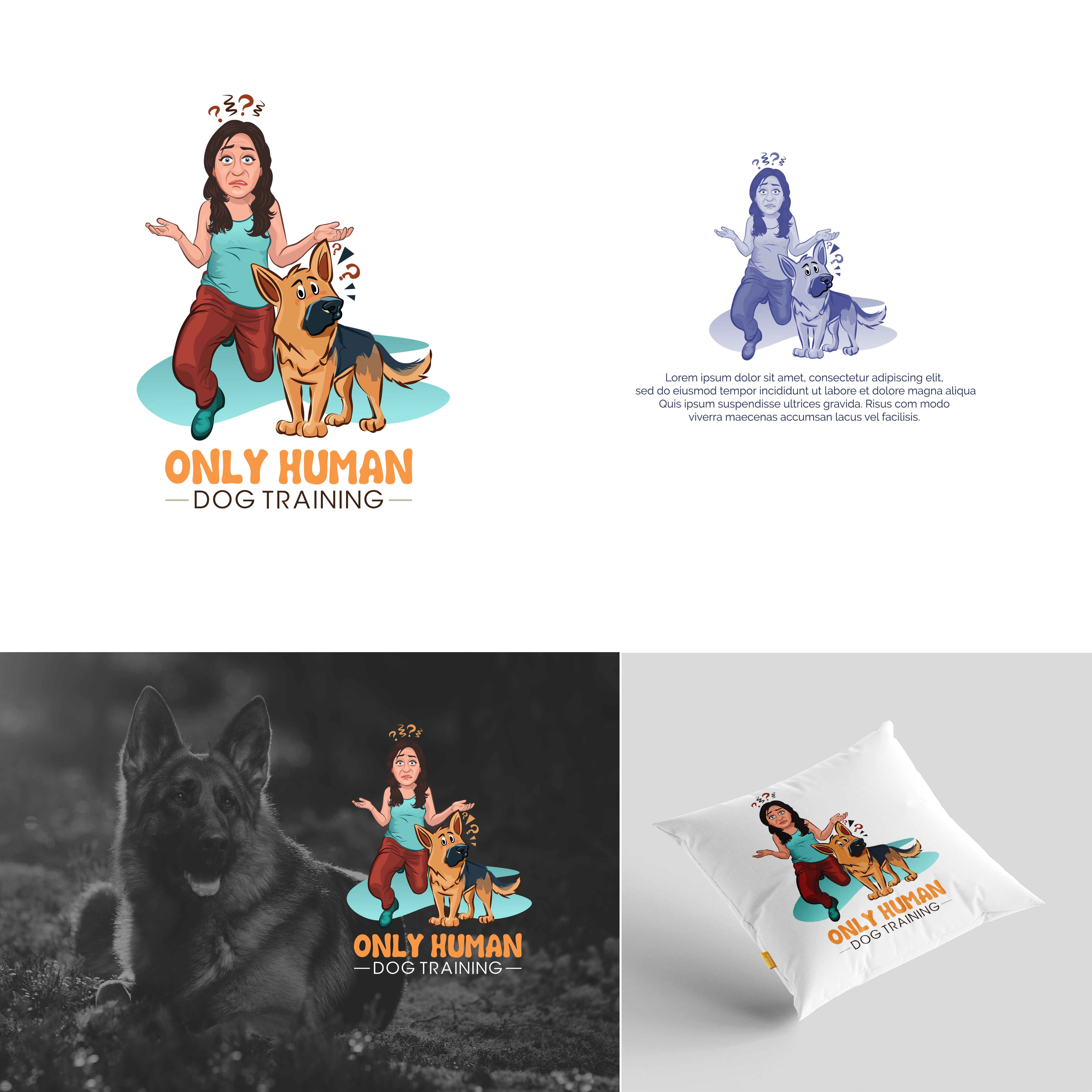Logo Design by mushroom creation for Only Human Dog Training | Design #30893050