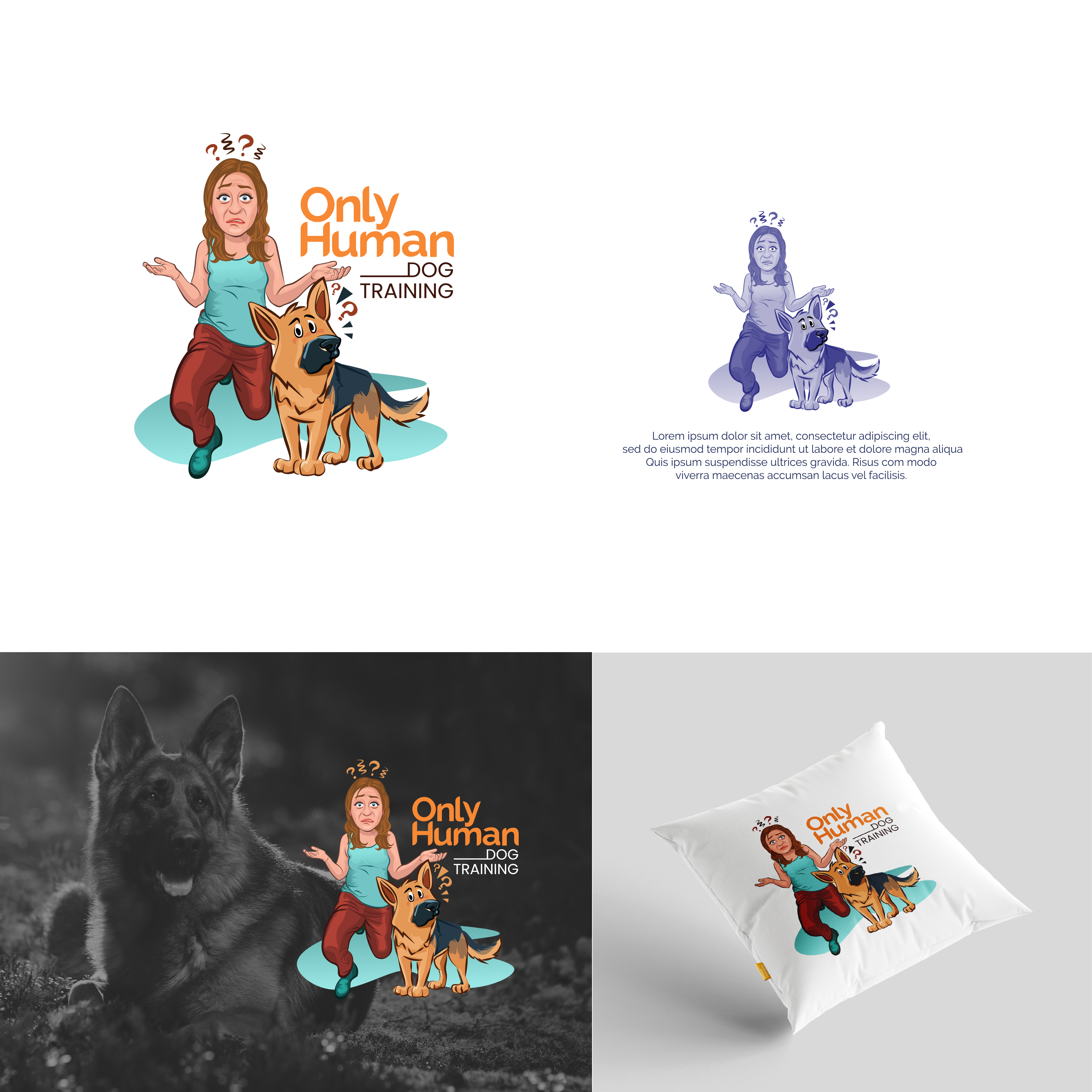 Logo Design by mushroom creation for Only Human Dog Training | Design #30899680