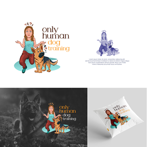 Logo Design by mushroom creation for Only Human Dog Training | Design: #30900040