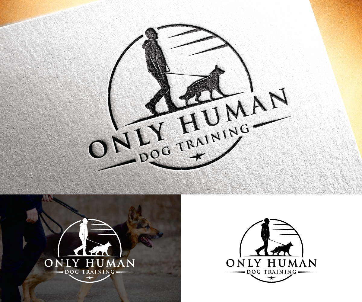 Logo Design by step forward 2 for Only Human Dog Training | Design #30882716