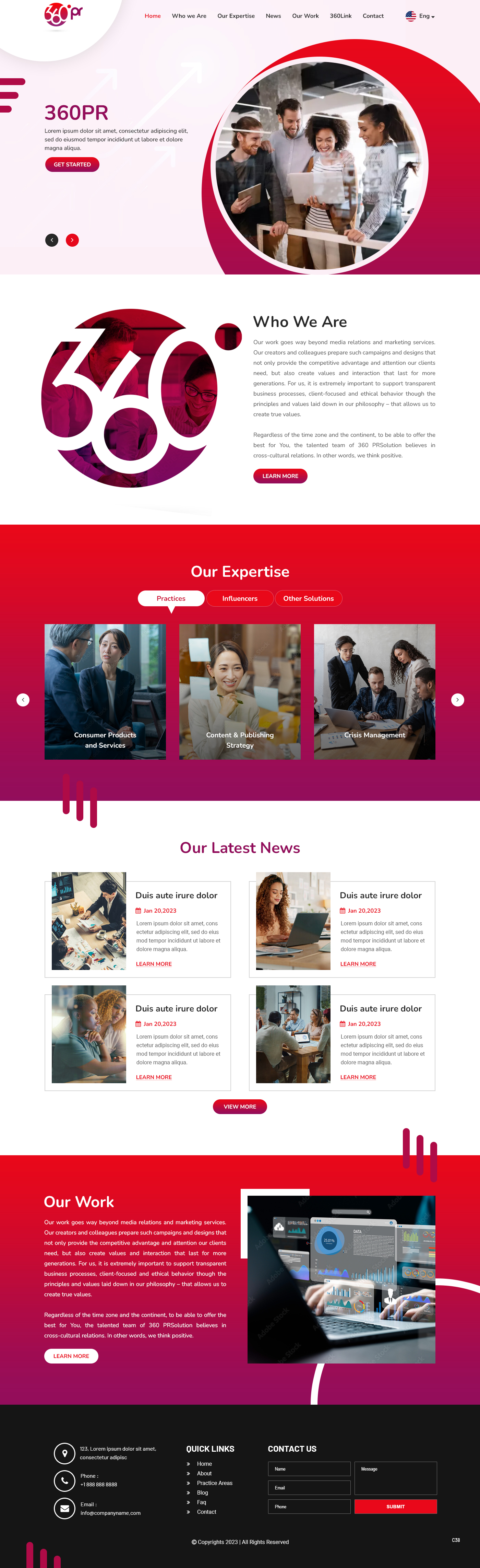 Diseño Web por pb para 360 PRSolution LLC | Diseño #30919076