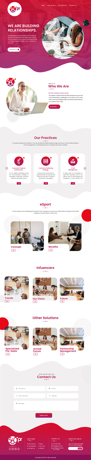 Web Design by Creations Box 2015 for 360 PRSolution LLC | Design: #30935715