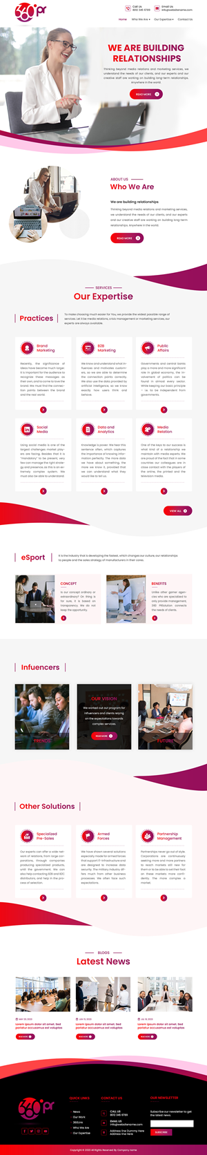 Web Design by Creations Box 2015 for 360 PRSolution LLC | Design: #30941992