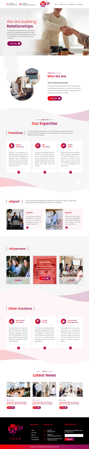 Web Design by Creations Box 2015 for 360 PRSolution LLC | Design: #30941993