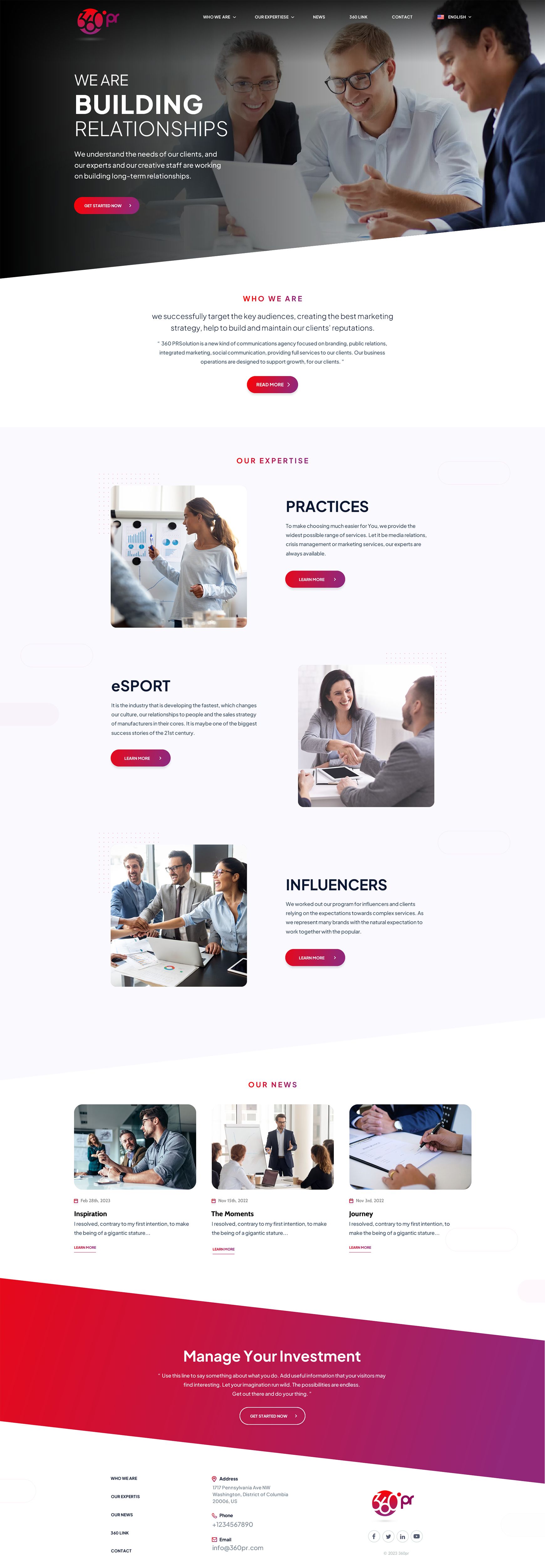 Web-Design von SAC-D für 360 PRSolution LLC | Design #30948474