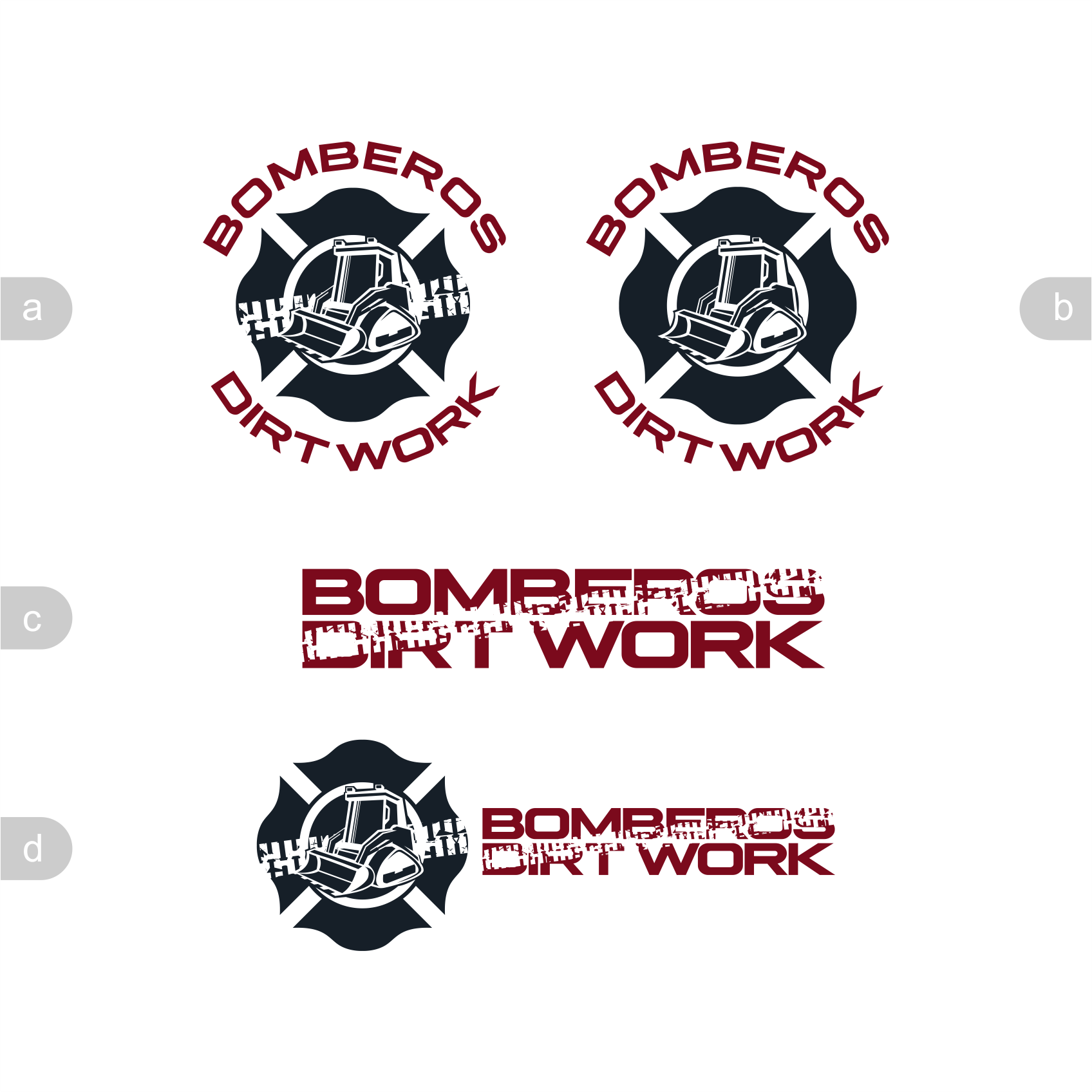 Logo Design by Arham Hidayat for Bomberos Dirt Work | Design #30961005