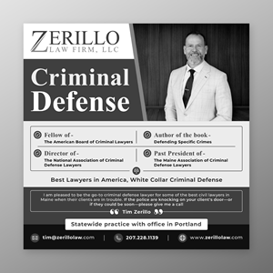 Design Annonce  par KreativeMadz pour Zerillo Law FIrm, LLC | Design : #30902142