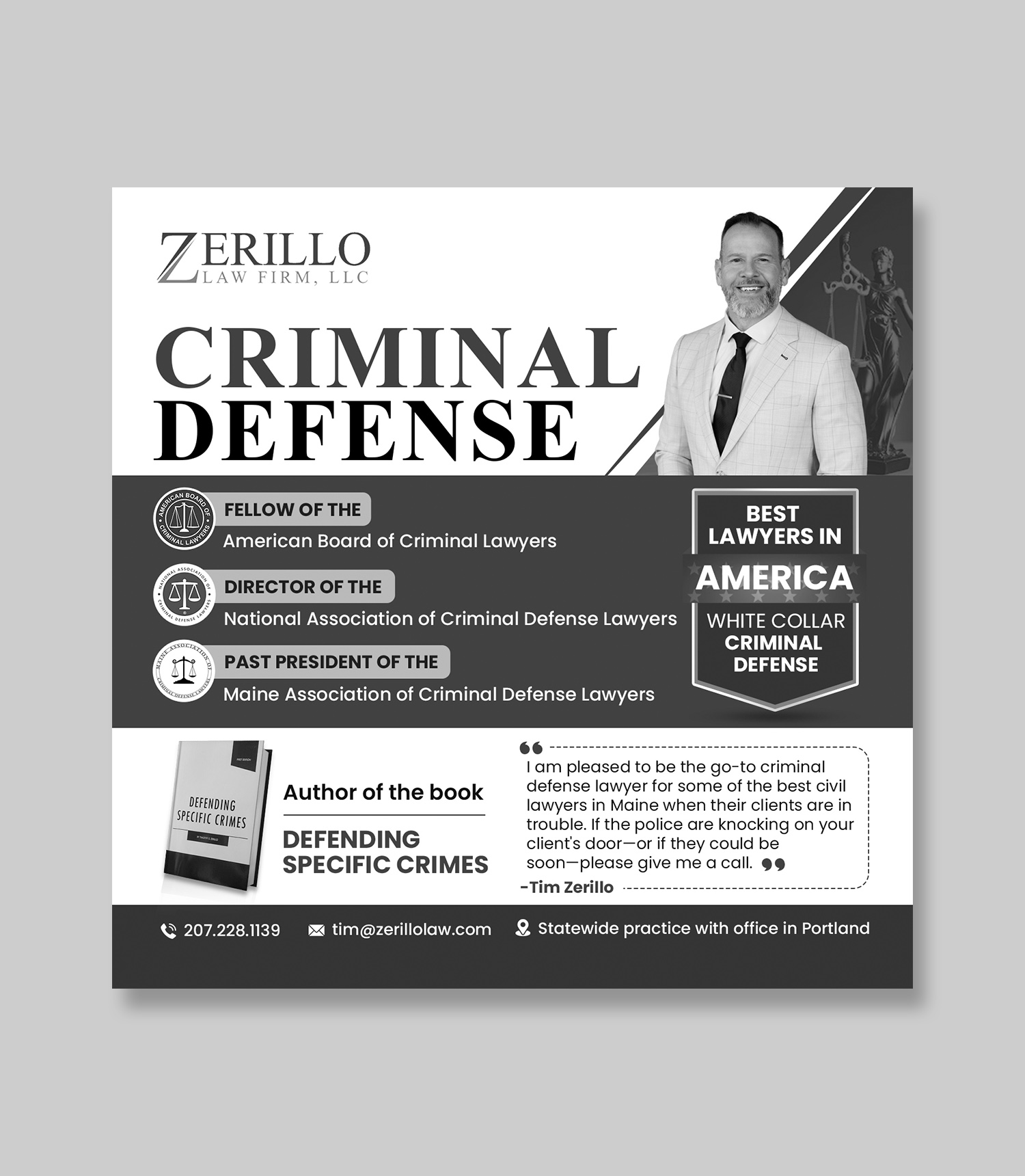 Design Annonce  par debdesign pour Zerillo Law FIrm, LLC | Design #30896696