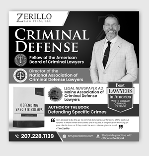 Design Annonce  par debdesign pour Zerillo Law FIrm, LLC | Design : #30896806