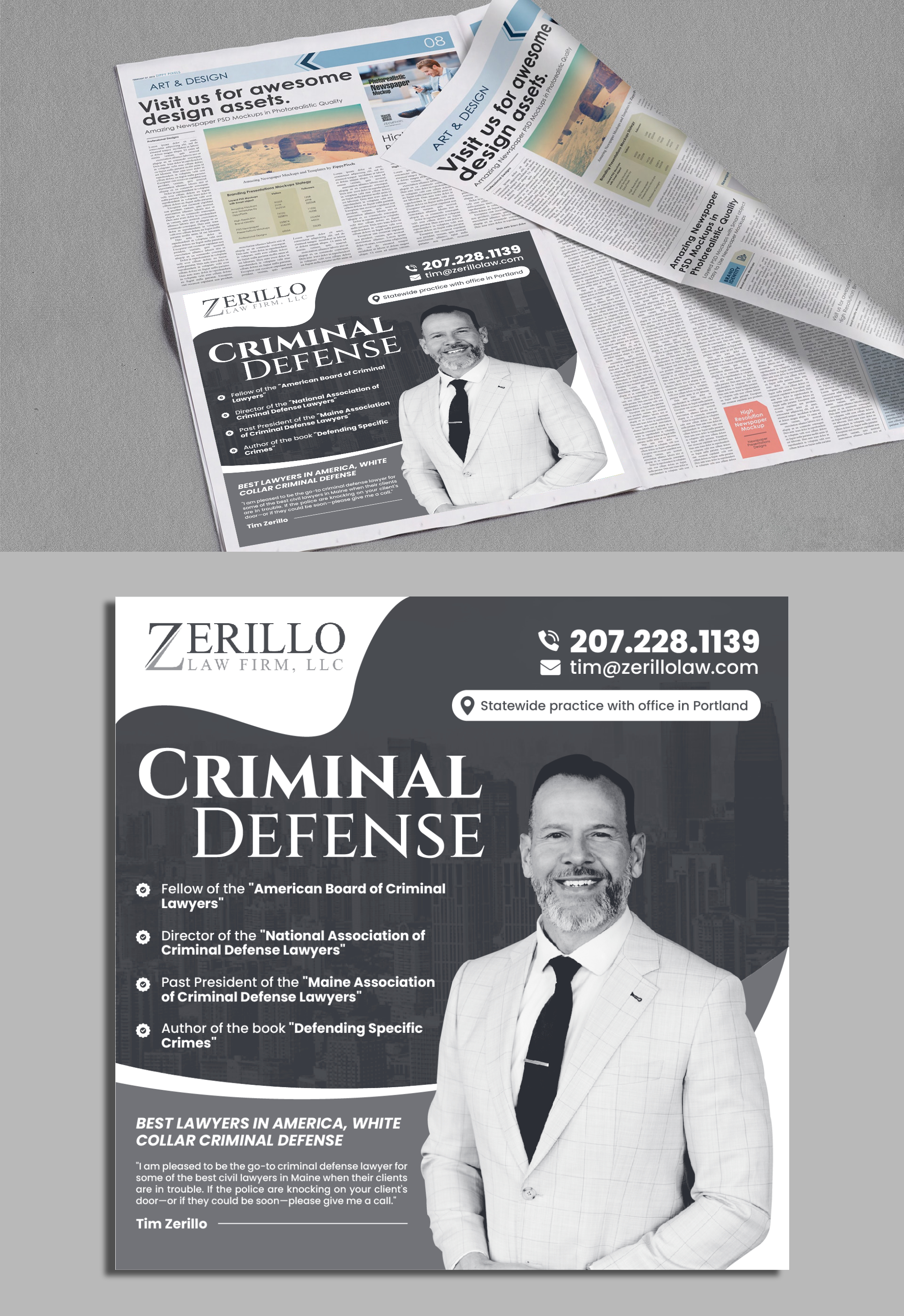 Design Annonce  par ecorokerz pour Zerillo Law FIrm, LLC | Design #30895607