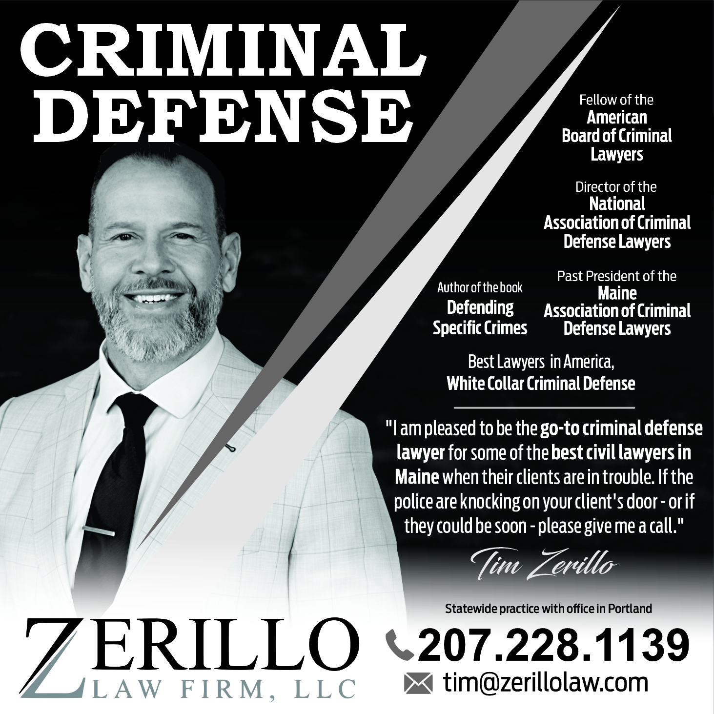 Design Annonce  par typefdesign pour Zerillo Law FIrm, LLC | Design #30896030