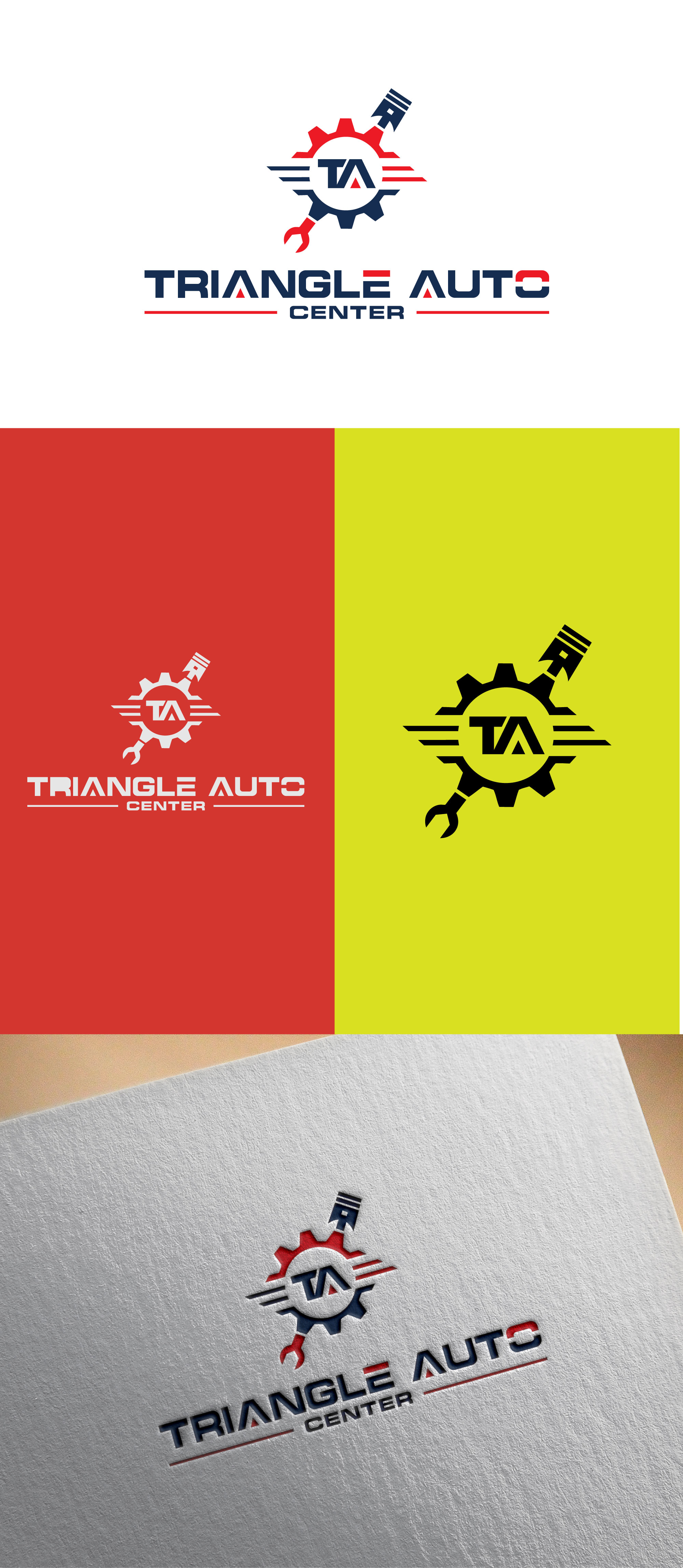 Elegant, Playful Logo Design for Triangle Auto Center by Rafi007008