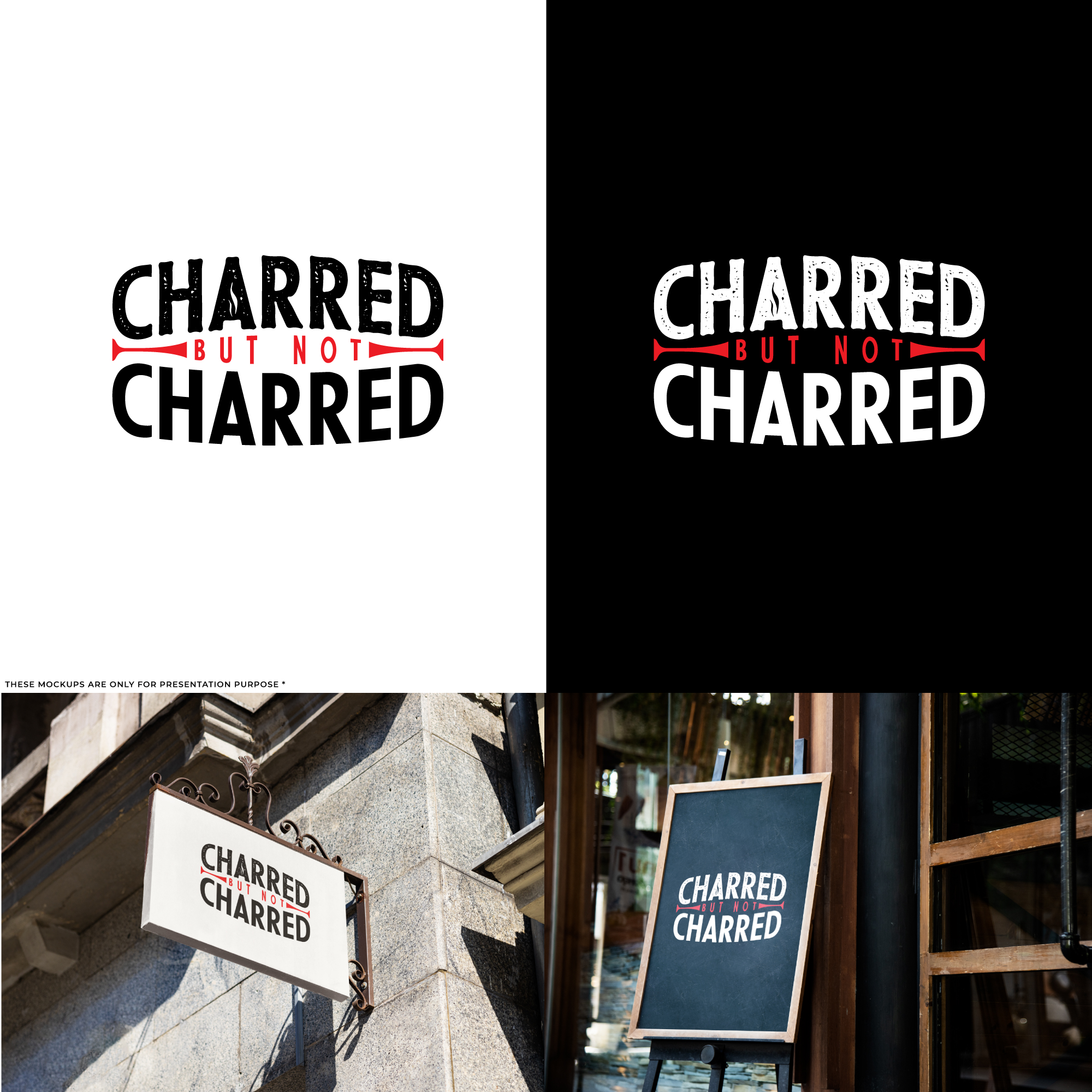 Logo Design by I designs for Charred Kitchen and Bar | Design #30900629