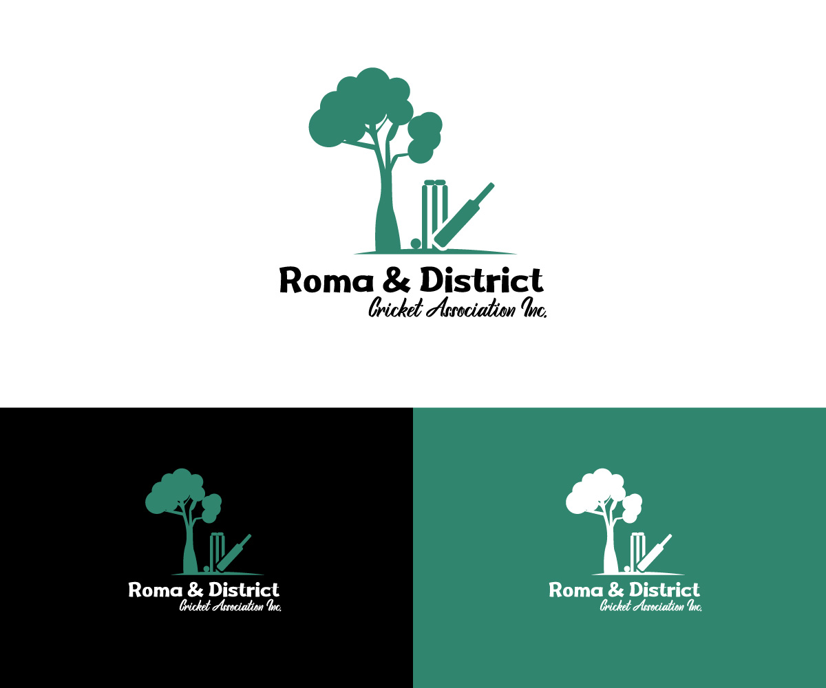 Logo Design by Kavth for Roma & District Cricket Association Inc. | Design #30915279