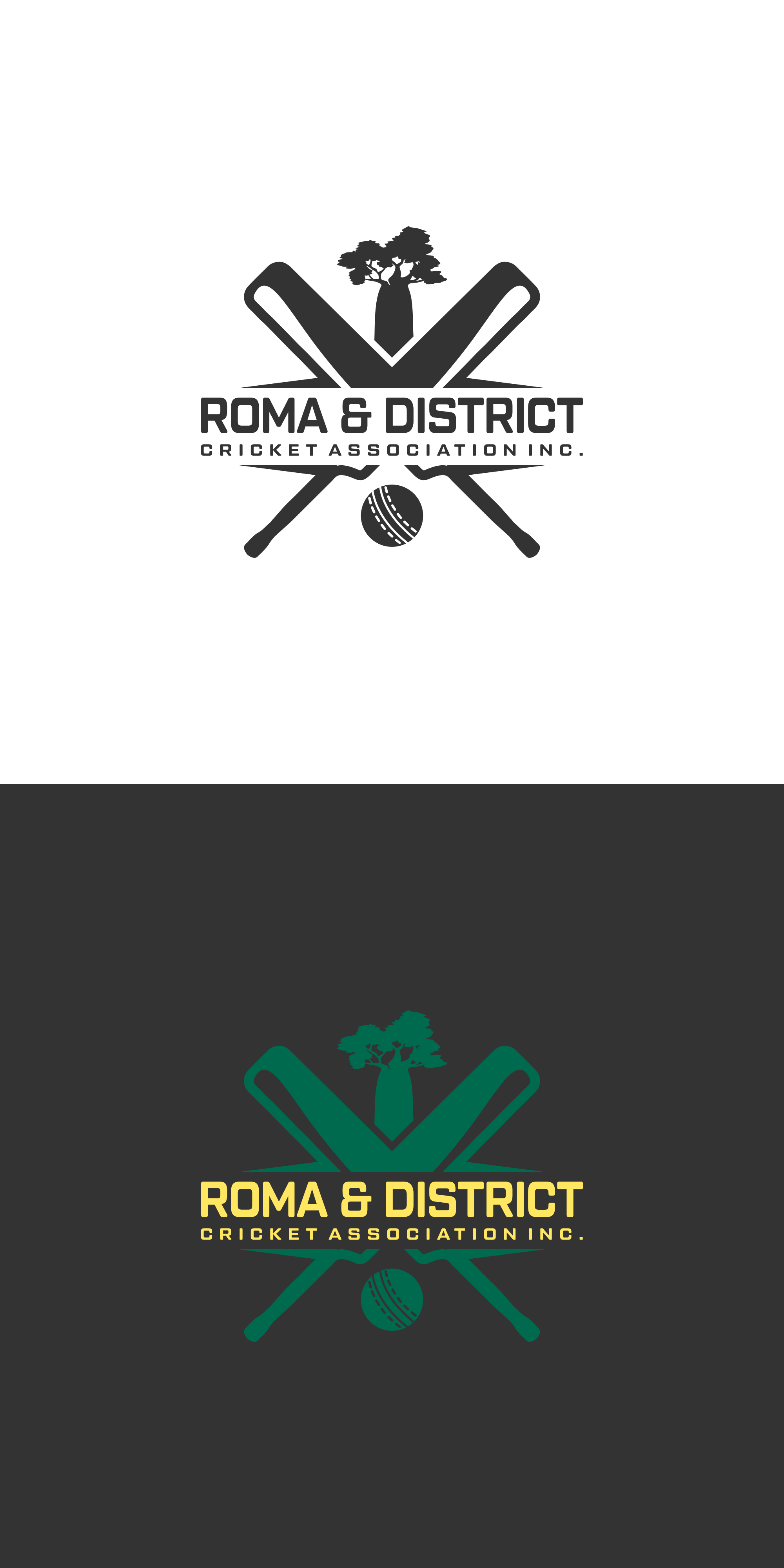 Logo Design by bangsatkau for Roma & District Cricket Association Inc. | Design #30904556