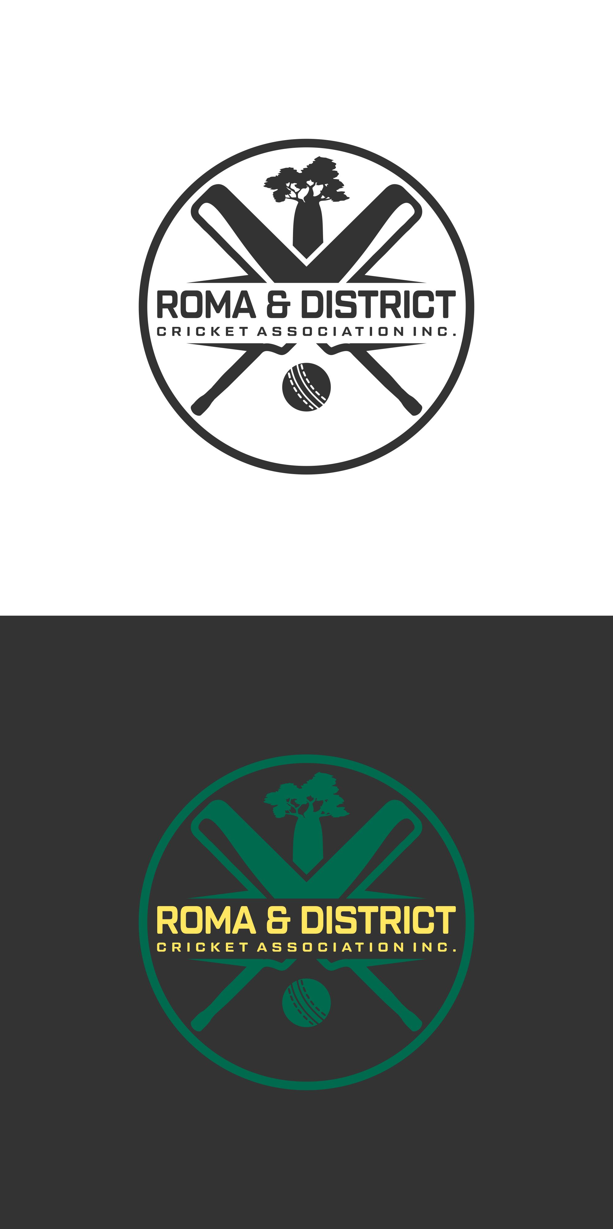 Logo Design by bangsatkau for Roma & District Cricket Association Inc. | Design #30907564