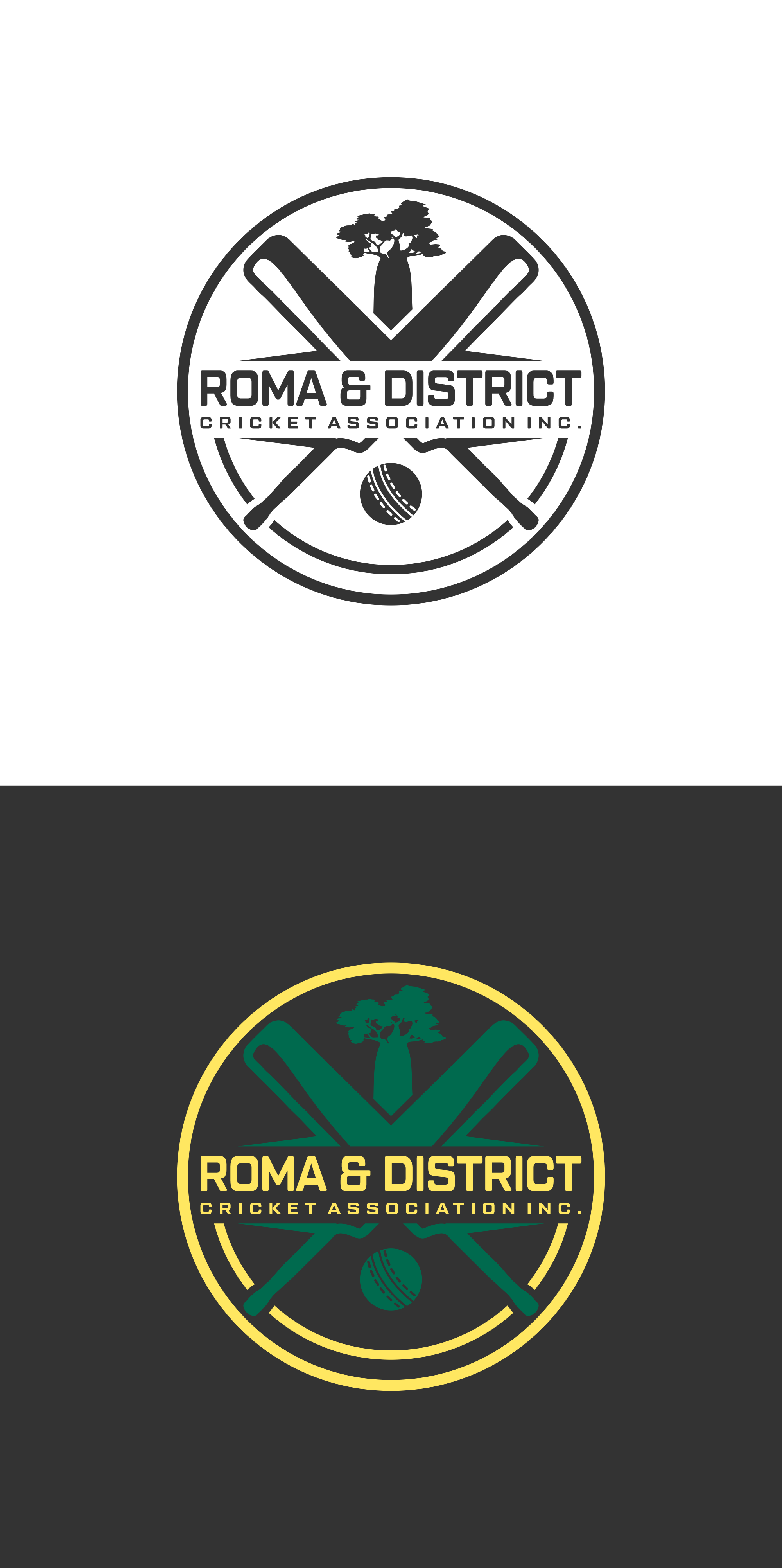 Logo Design by bangsatkau for Roma & District Cricket Association Inc. | Design #30907567