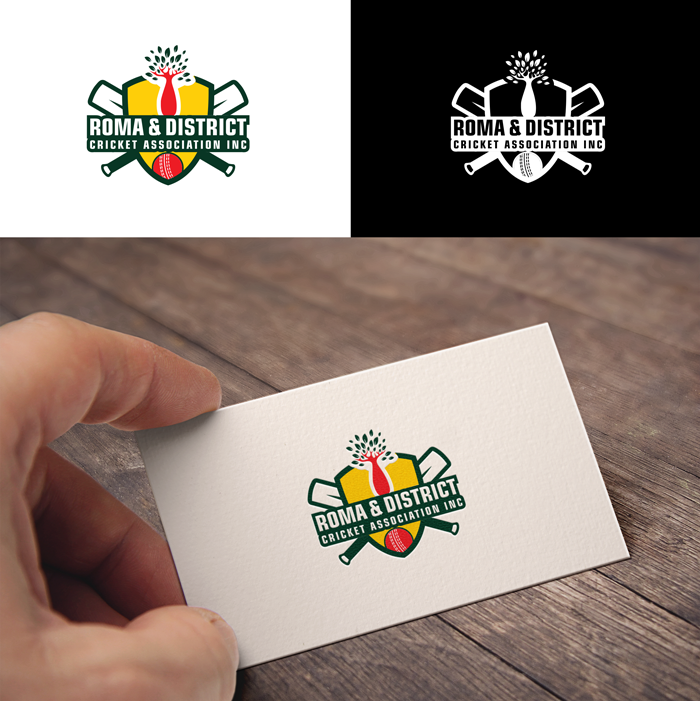 Logo Design by RA-bica for Roma & District Cricket Association Inc. | Design #30910247