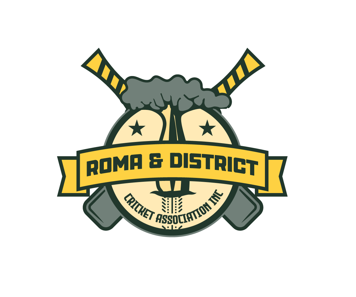Logo Design by METHODEMAN for Roma & District Cricket Association Inc. | Design #30918805