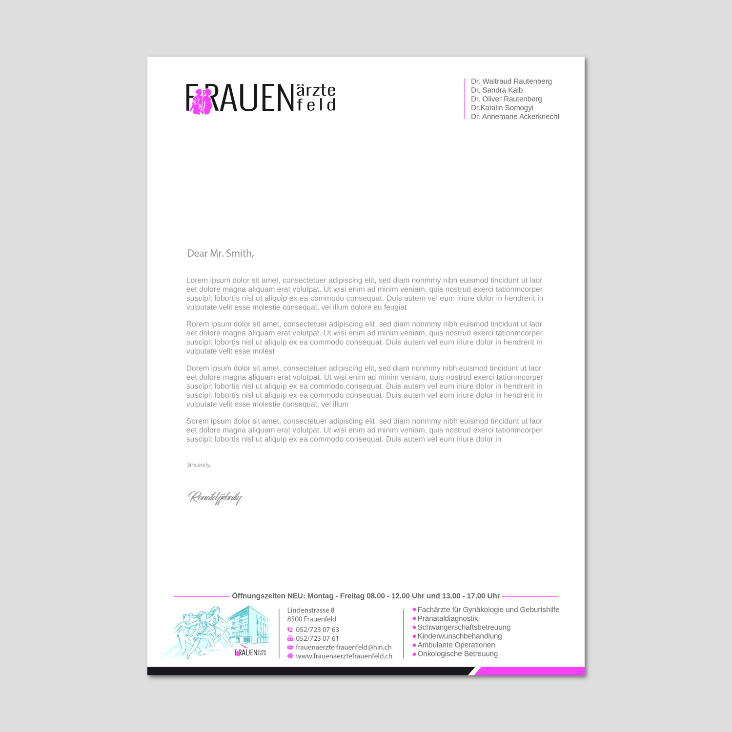 Stationery Design by Unik Media for Frauenärzte Frauenfeld | Design #30916570