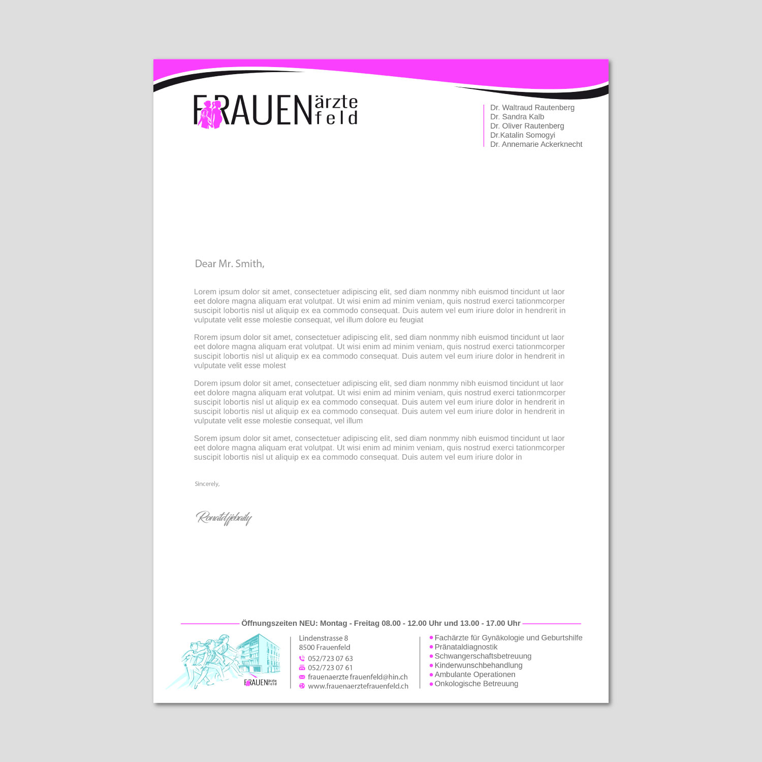 Stationery Design by Unik Media for Frauenärzte Frauenfeld | Design #30916571