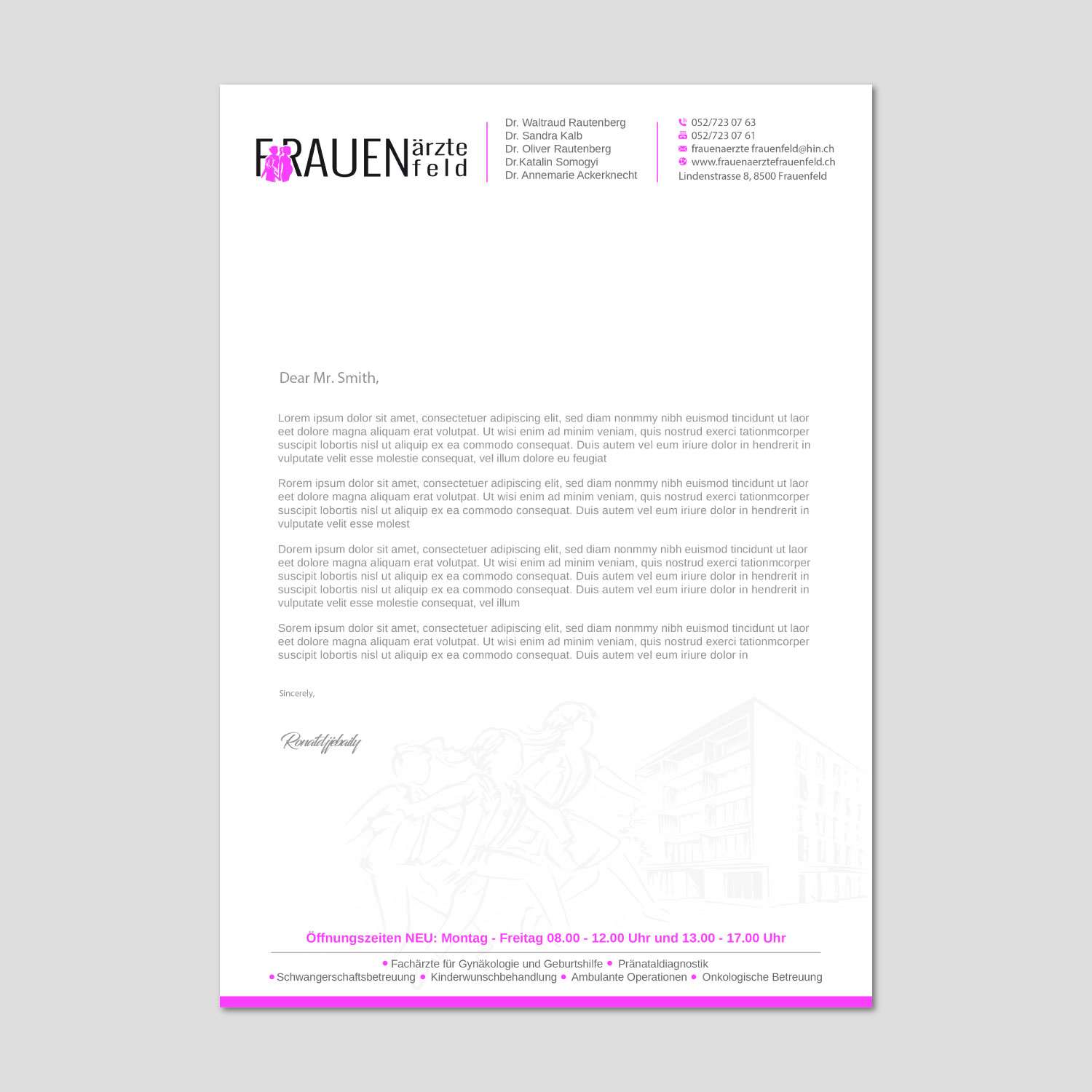 Stationery Design by Unik Media for Frauenärzte Frauenfeld | Design #30916572