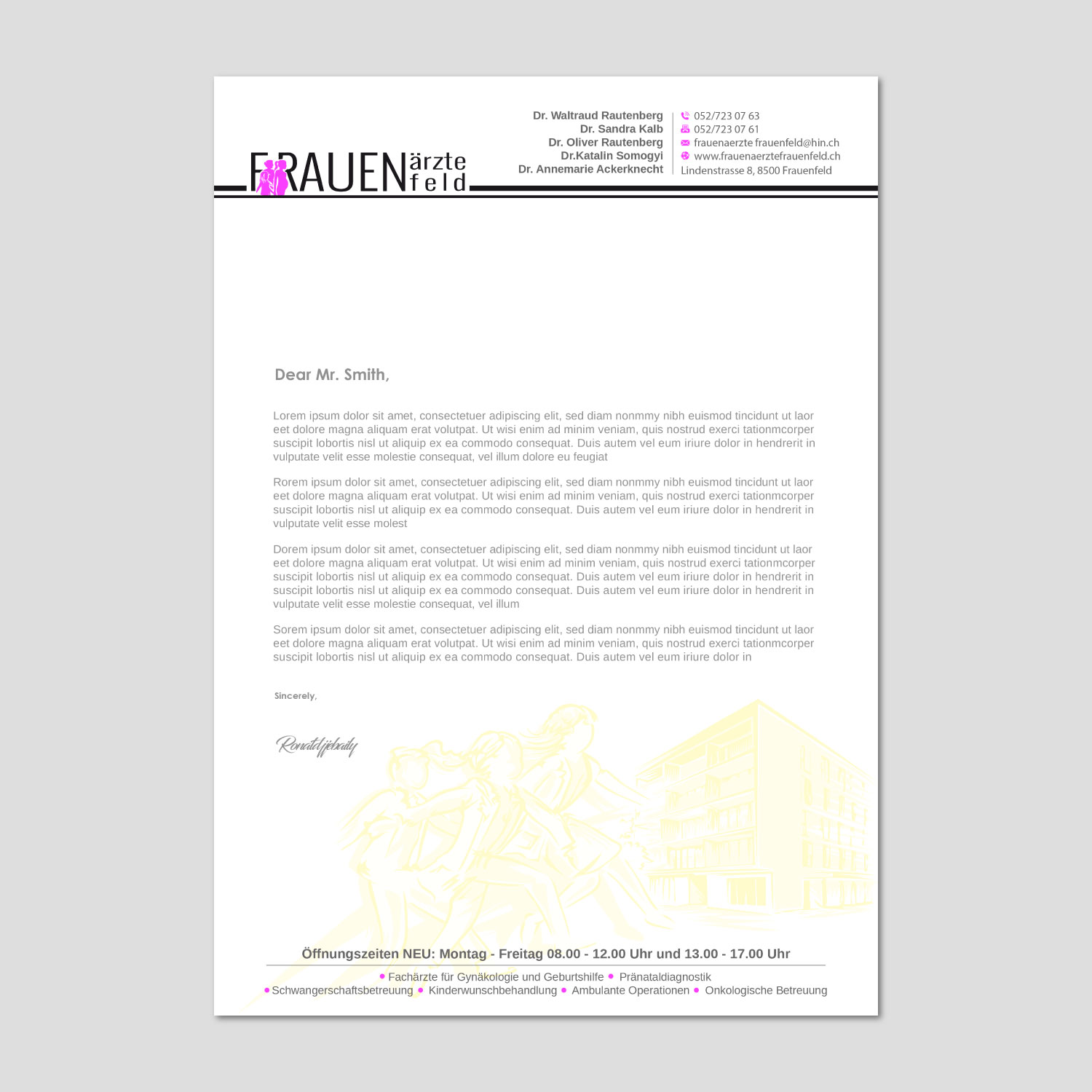 Stationery Design by Unik Media for Frauenärzte Frauenfeld | Design #30920905