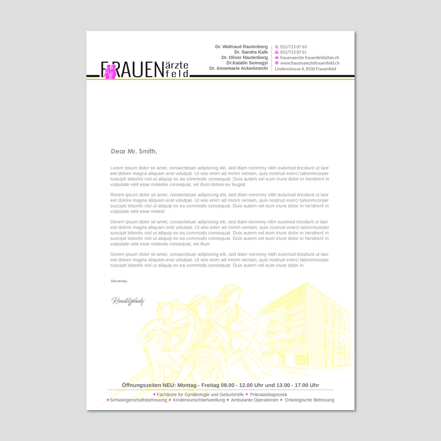 Stationery Design by Unik Media for Frauenärzte Frauenfeld | Design #30920907