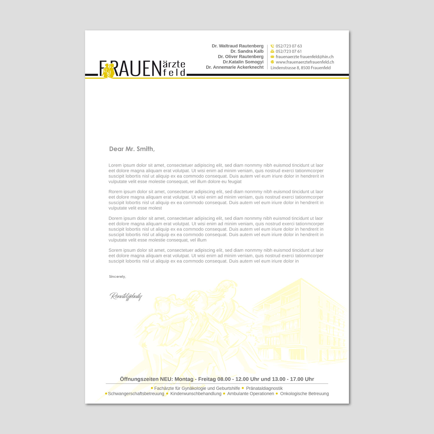 Stationery Design by Unik Media for Frauenärzte Frauenfeld | Design #30920908
