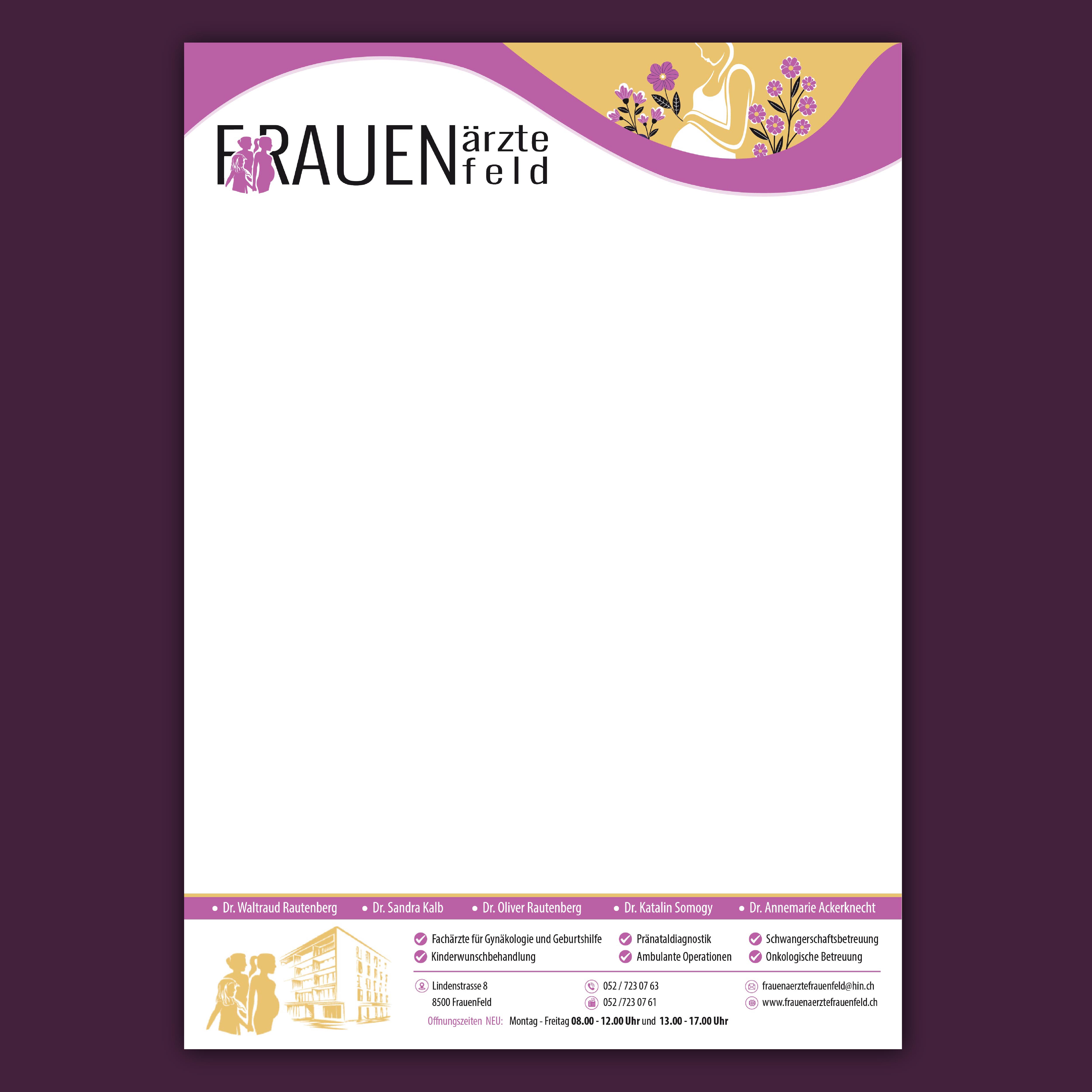 Stationery Design by Bidita Saha for Frauenärzte Frauenfeld | Design #30917456