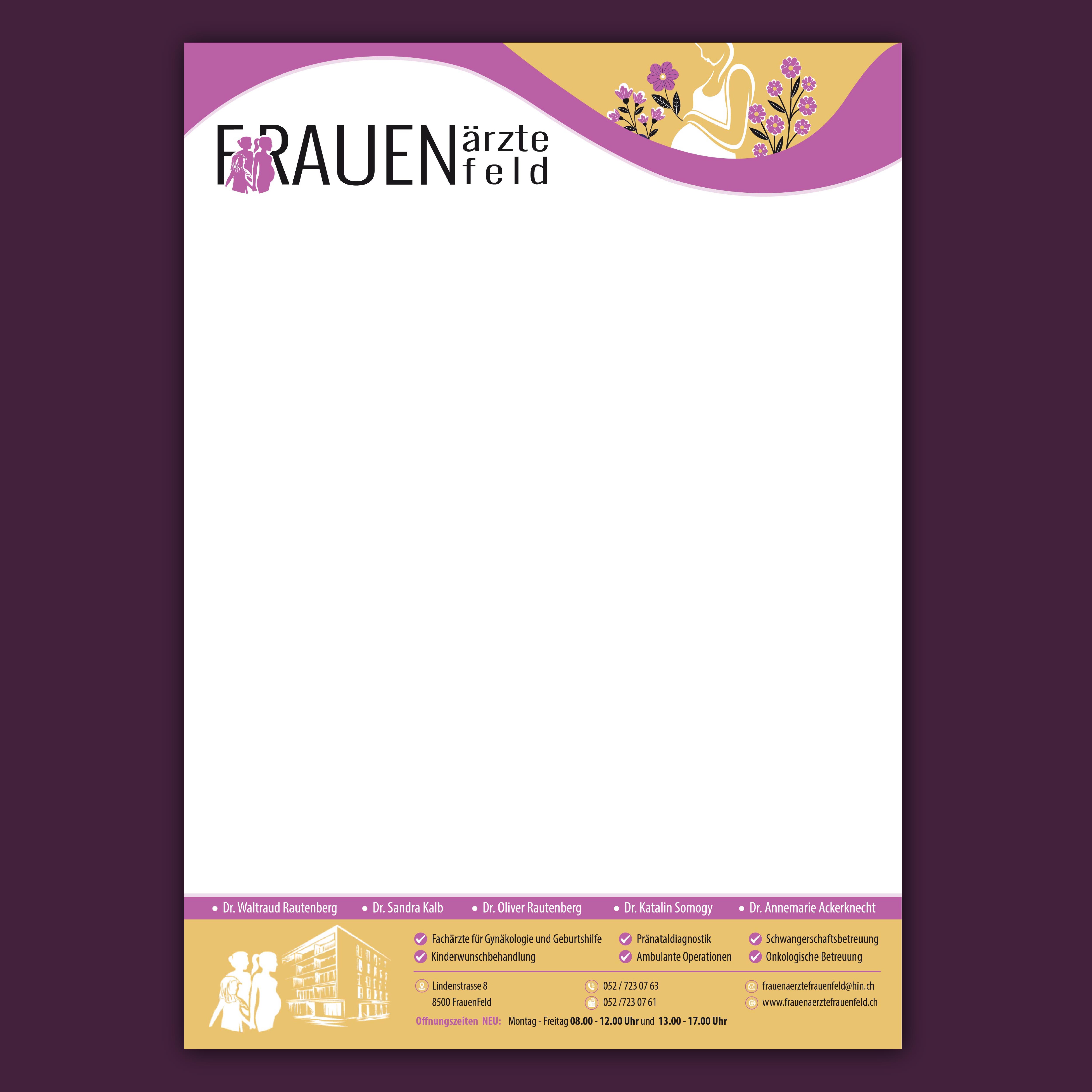 Stationery Design by Bidita Saha for Frauenärzte Frauenfeld | Design #30917550