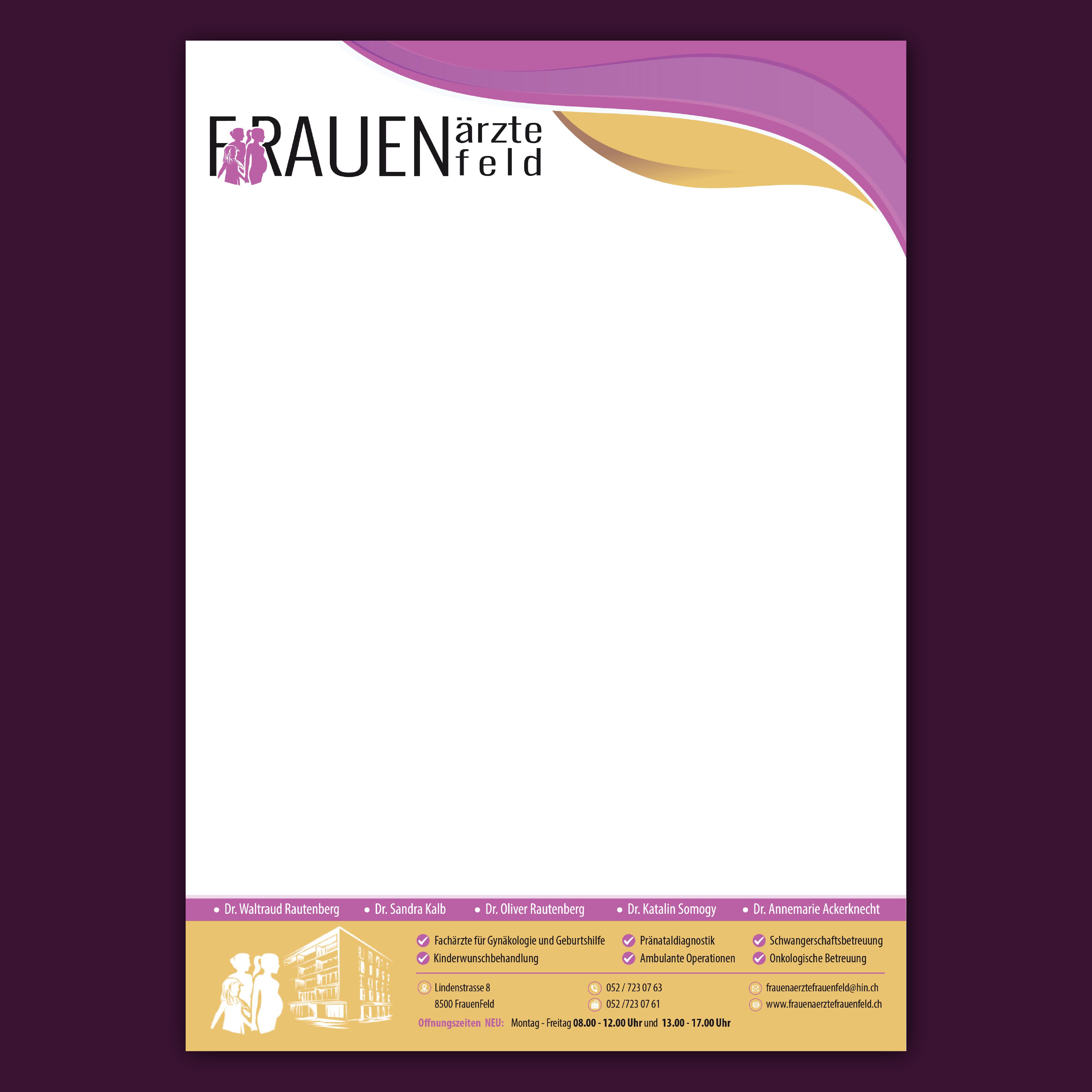 Stationery Design by Bidita Saha for Frauenärzte Frauenfeld | Design #30918450