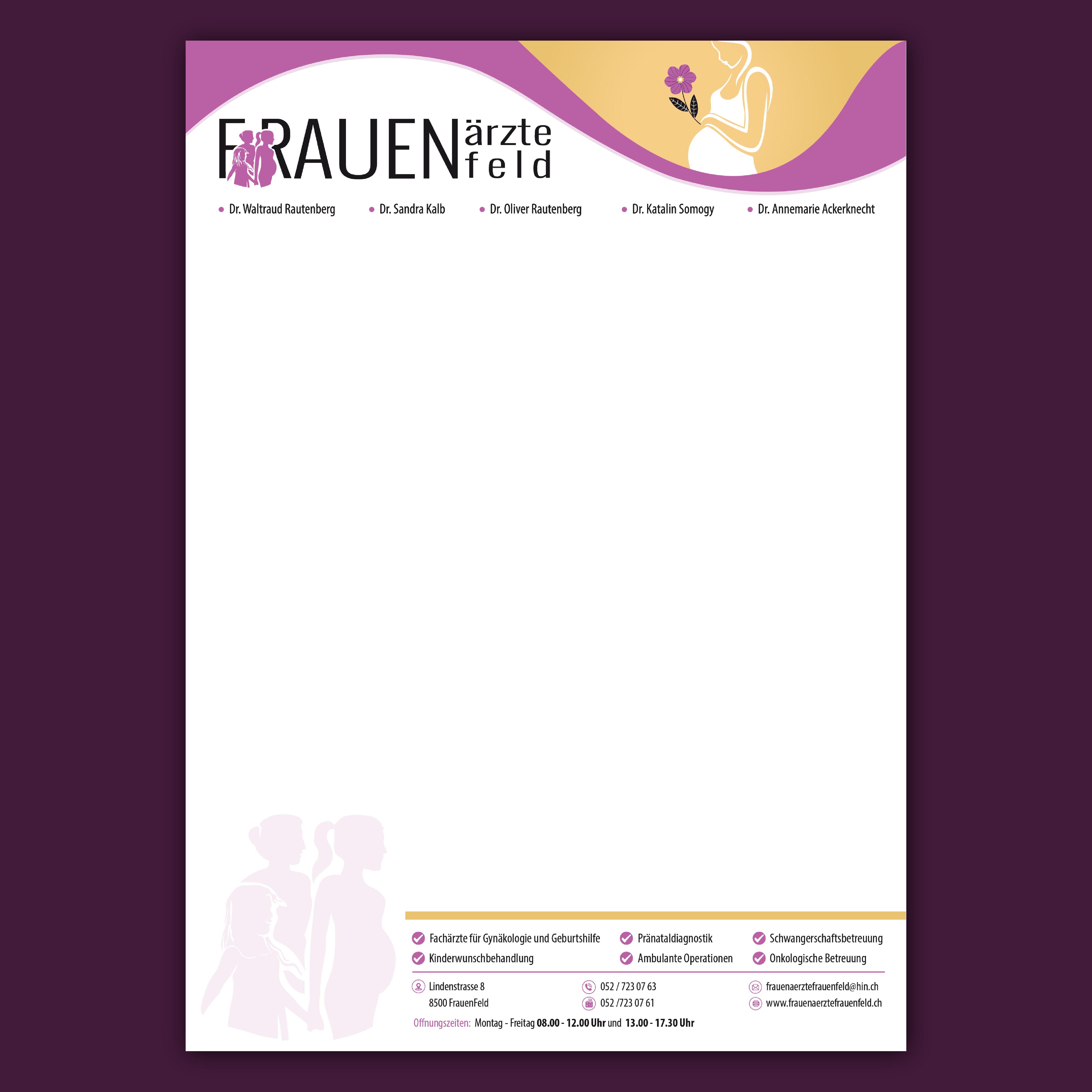 Design de Papeterie par Bidita Saha pour Frauenärzte Frauenfeld | Design #30922334