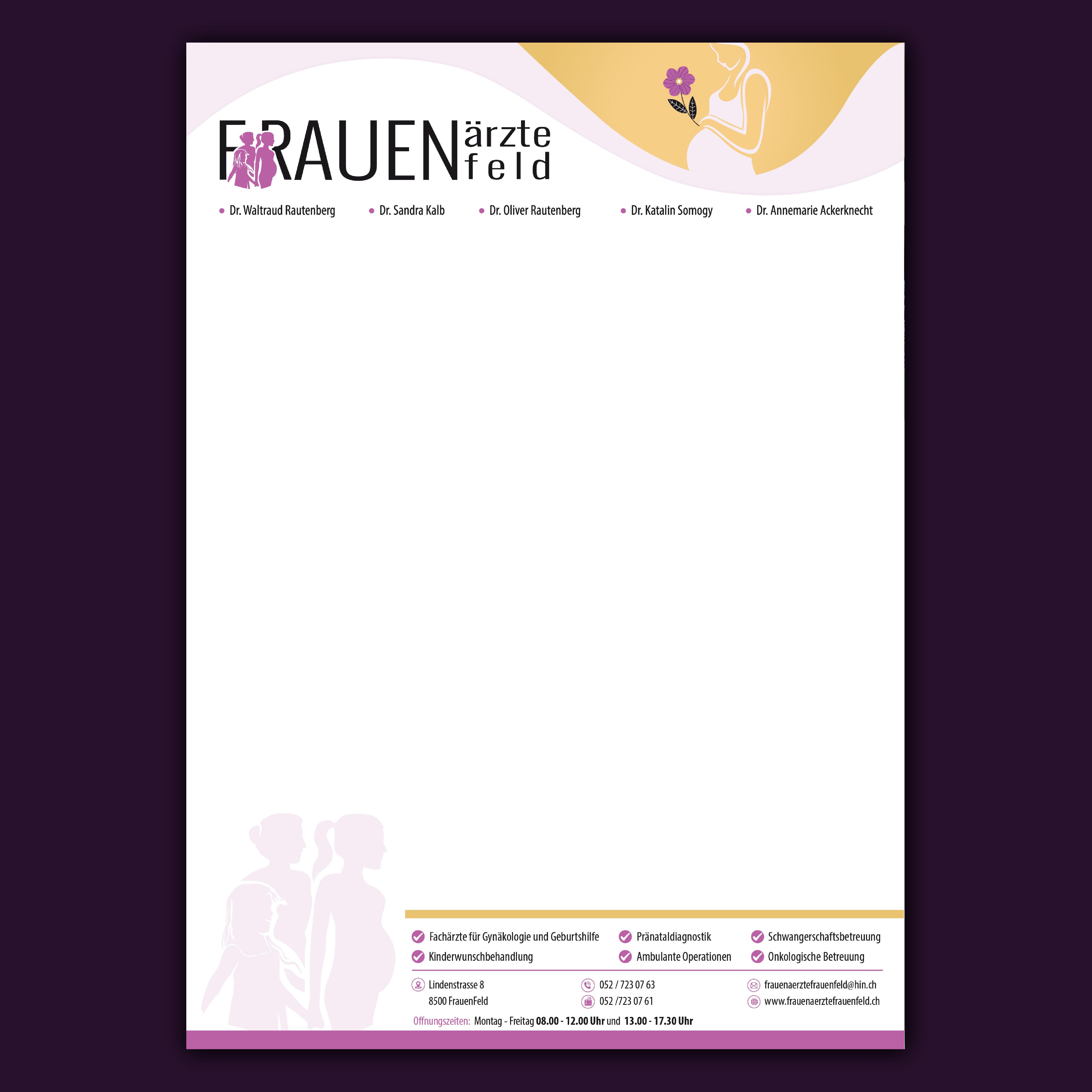 Stationery Design by Bidita Saha for Frauenärzte Frauenfeld | Design #30925177