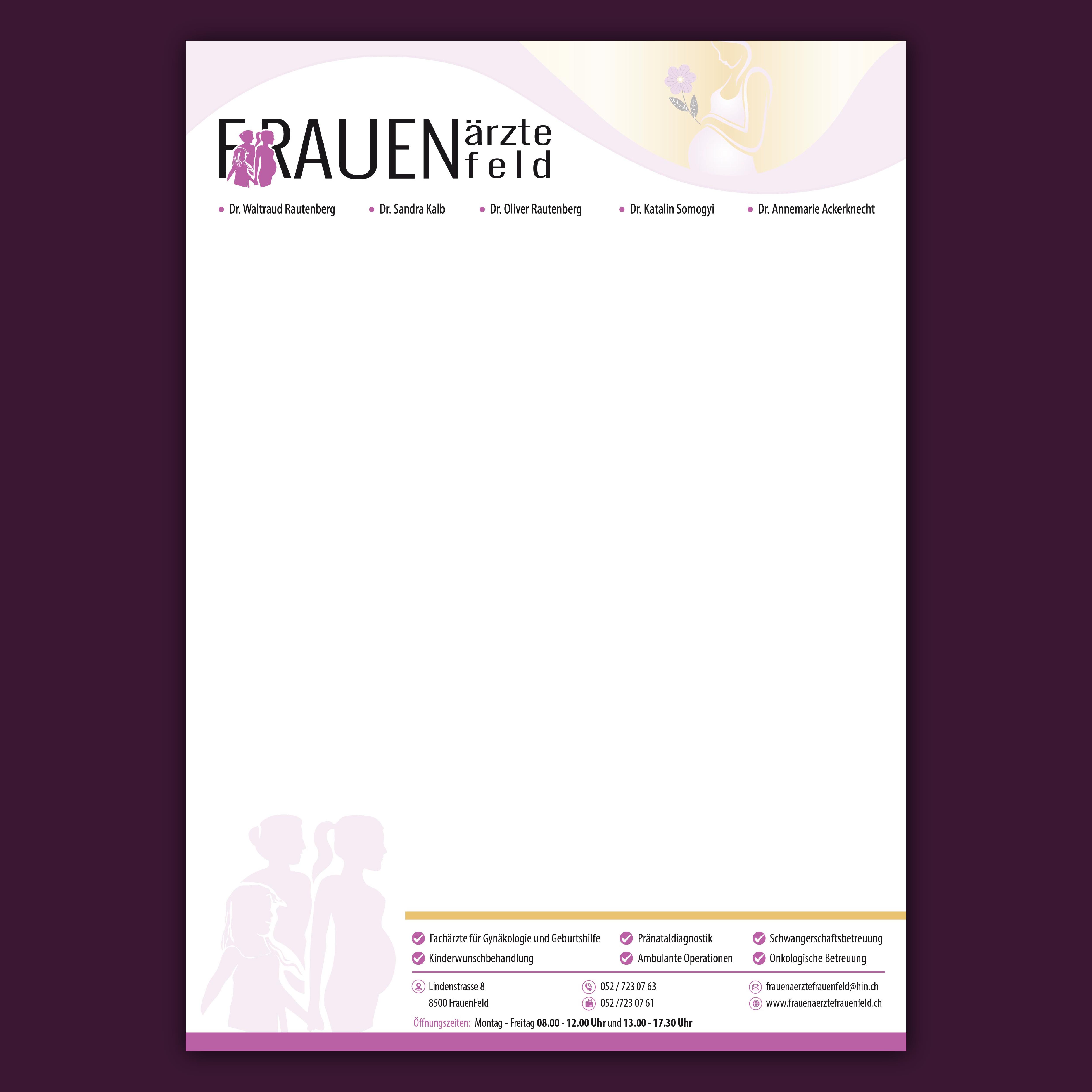 Stationery Design by Bidita Saha for Frauenärzte Frauenfeld | Design #30937213