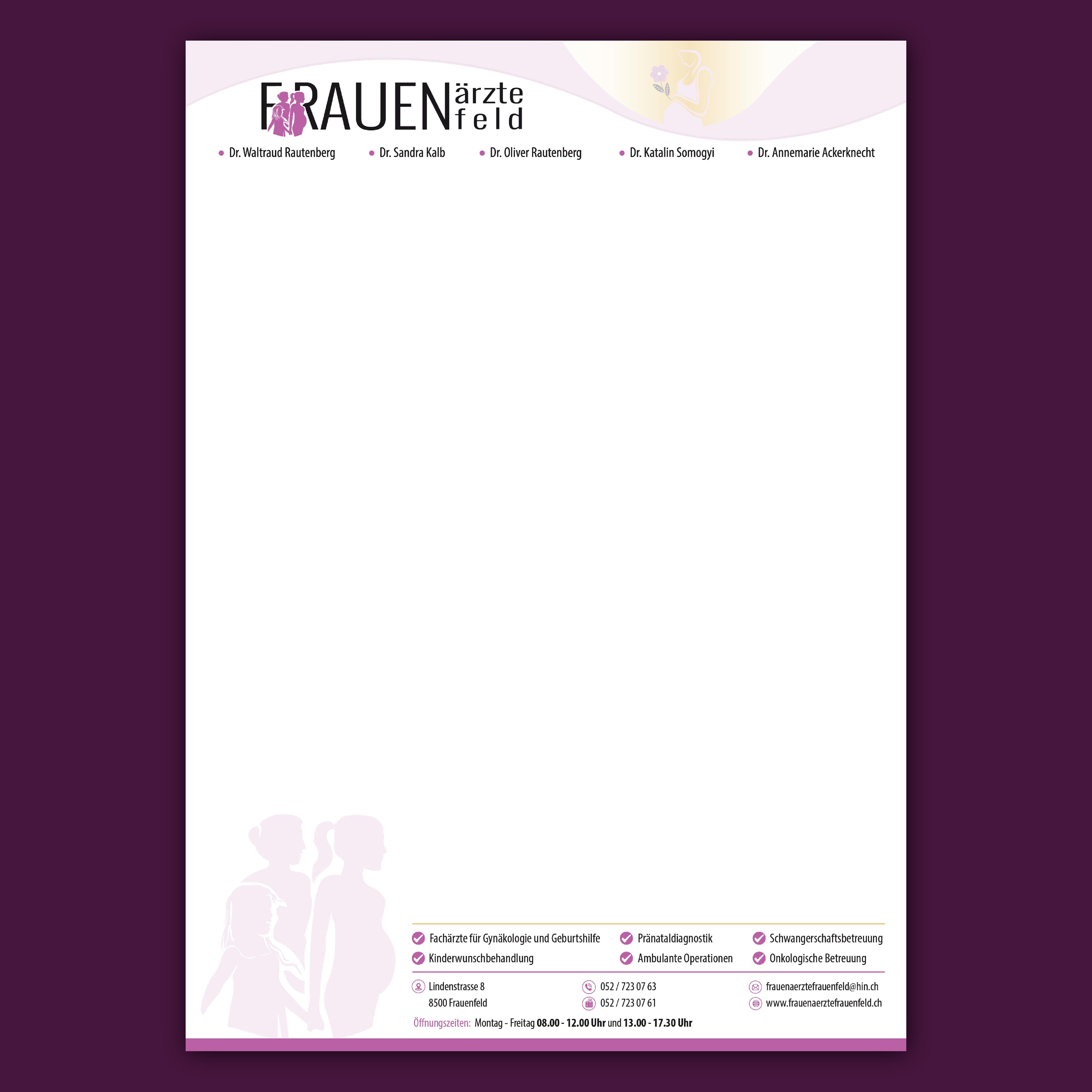 Stationery Design by Bidita Saha for Frauenärzte Frauenfeld | Design #30961834