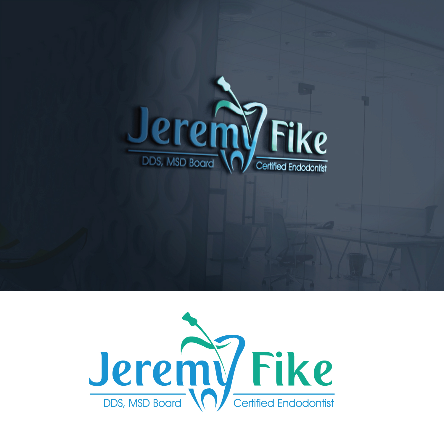 Logo Design by GODDREAMCREATION for Jeremy Fike DDS, PLLC | Design #30956214