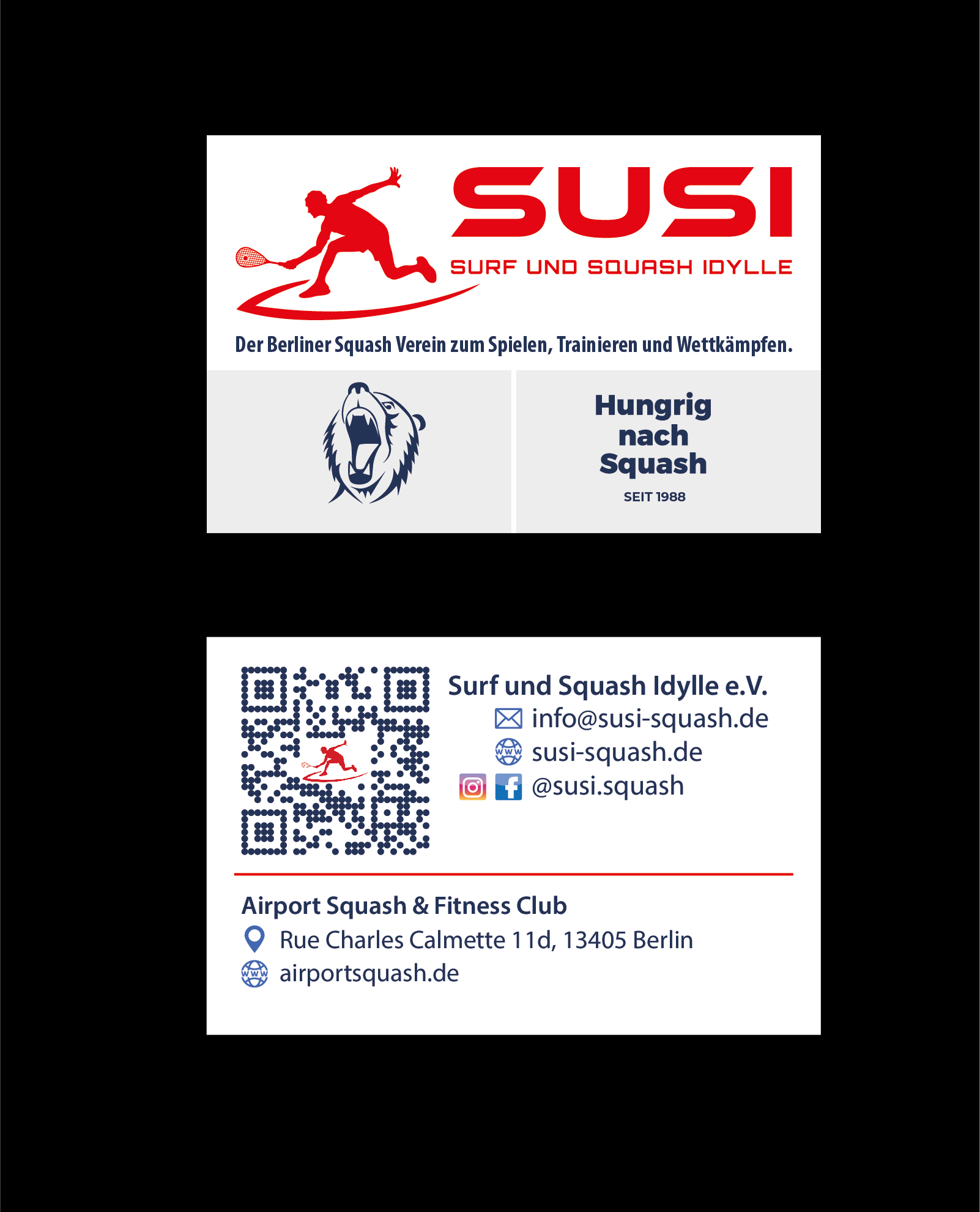 Design de Carte de Visite par Stefano Ceci pour Surf und Squash Idylle e.V. | Design #30959637