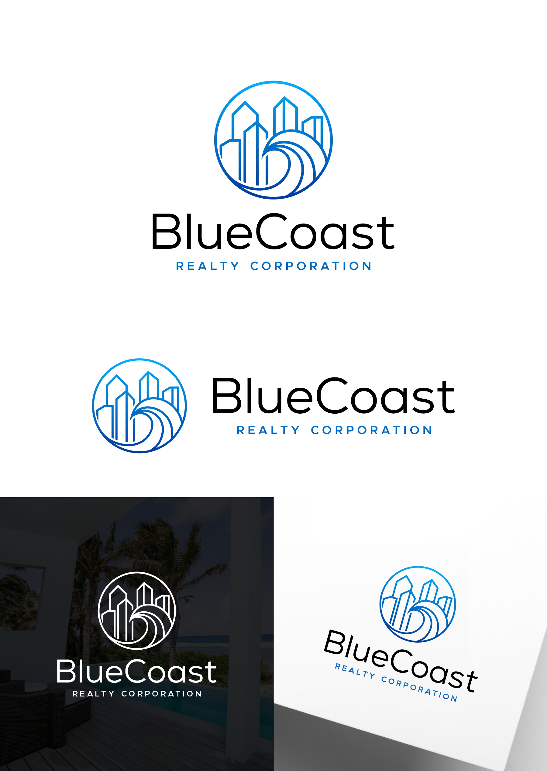 Logo Design by debdesign for BlueCoast Realty Corporation | Design #30935197