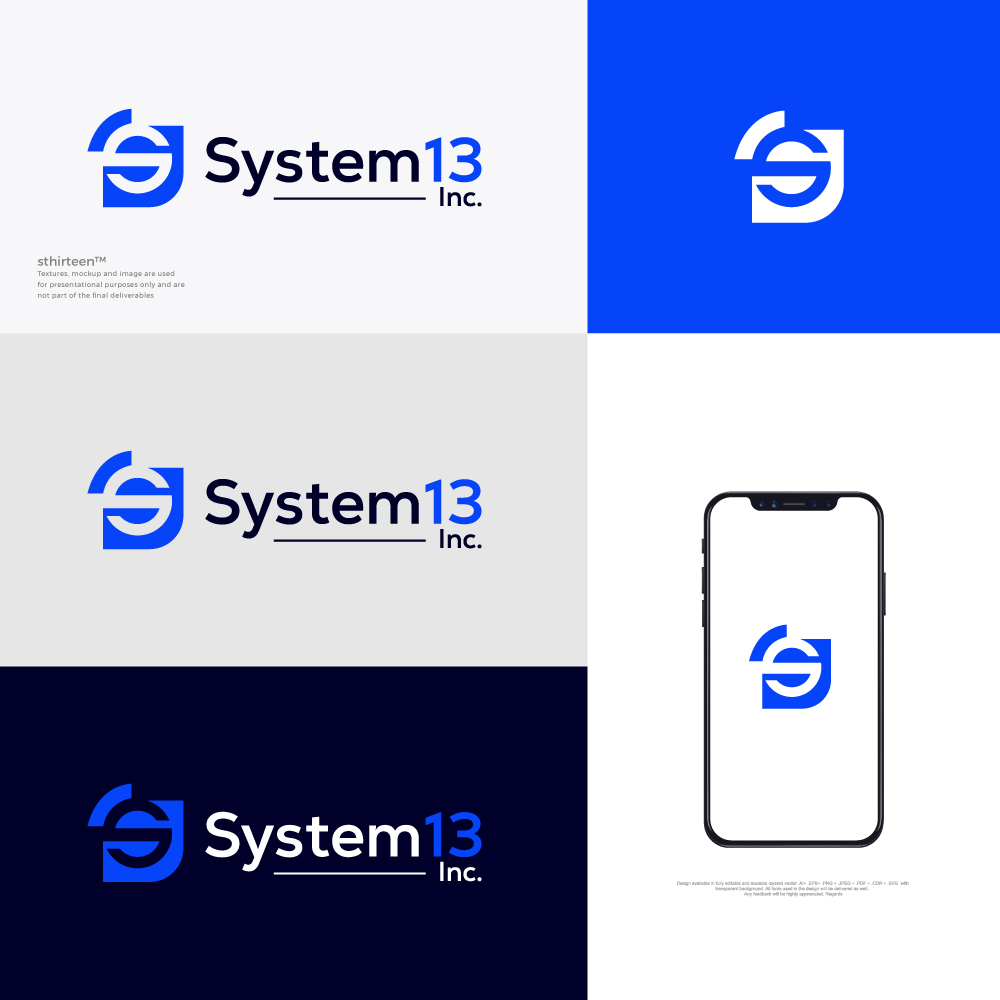 Logo Design by vectorvision13 for System13, Inc. | Design #30946330