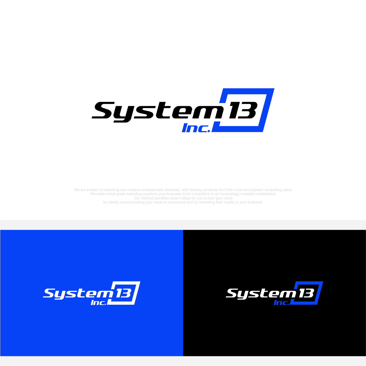 Logo Design by vintana for System13, Inc. | Design #30940624