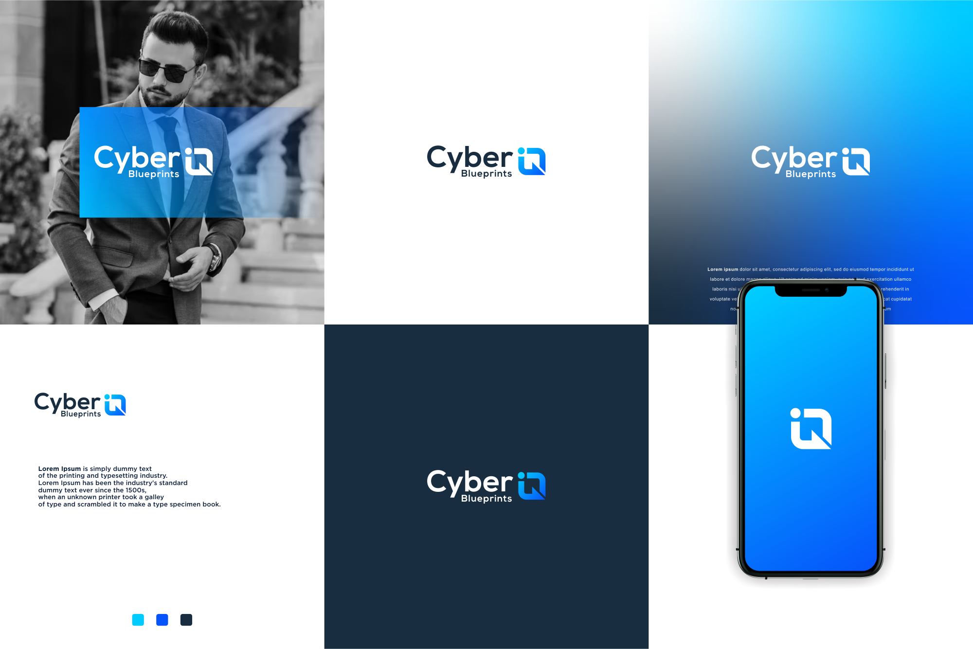 Logo Design by Aufo_ for CyberIQ Blueprints | Design: #31000242