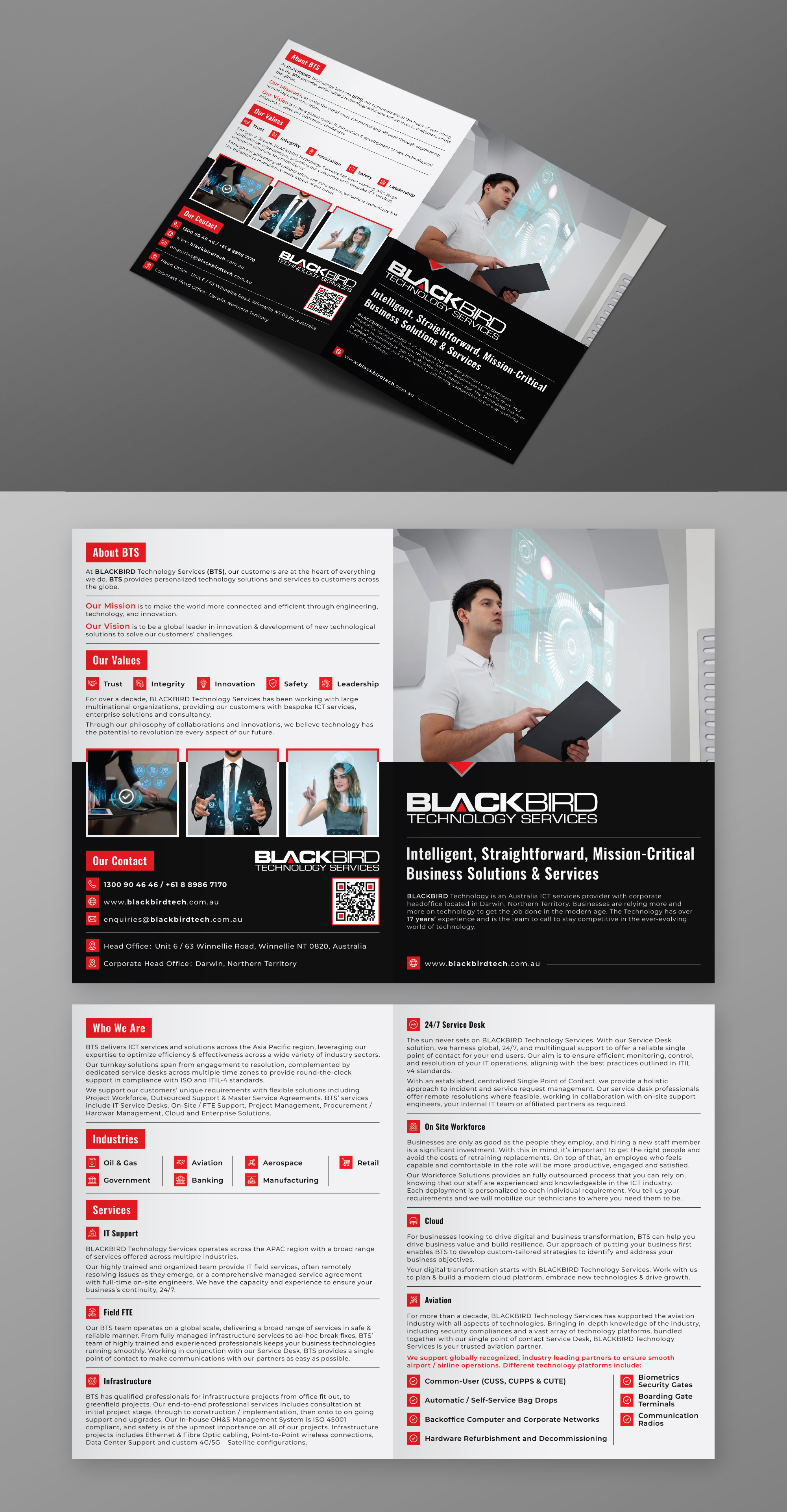 Diseño de Brochure por KreativeMadz para BLACKBIRD Technology | Diseño #30942658