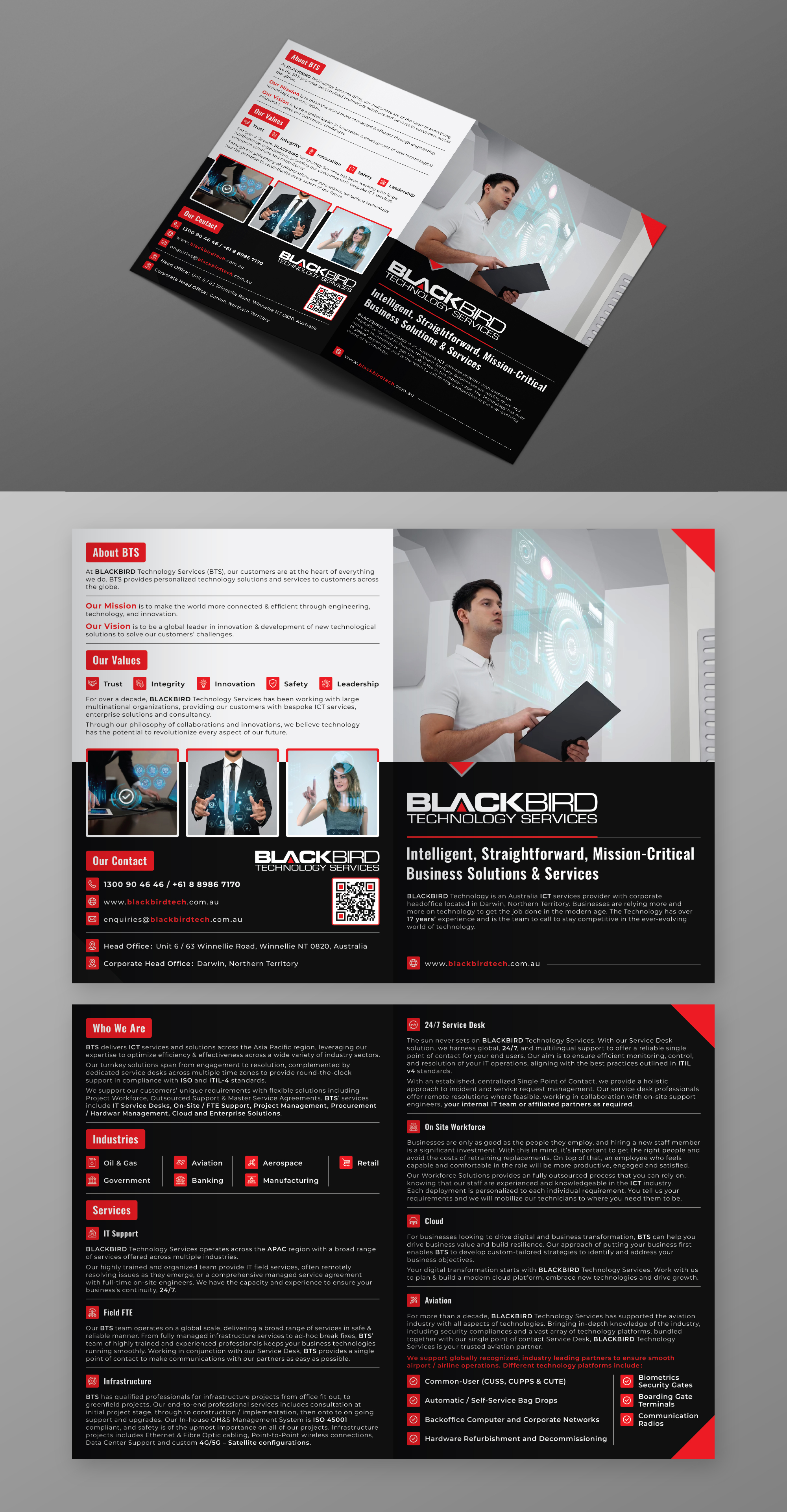 Diseño de Brochure por KreativeMadz para BLACKBIRD Technology | Diseño #30943115