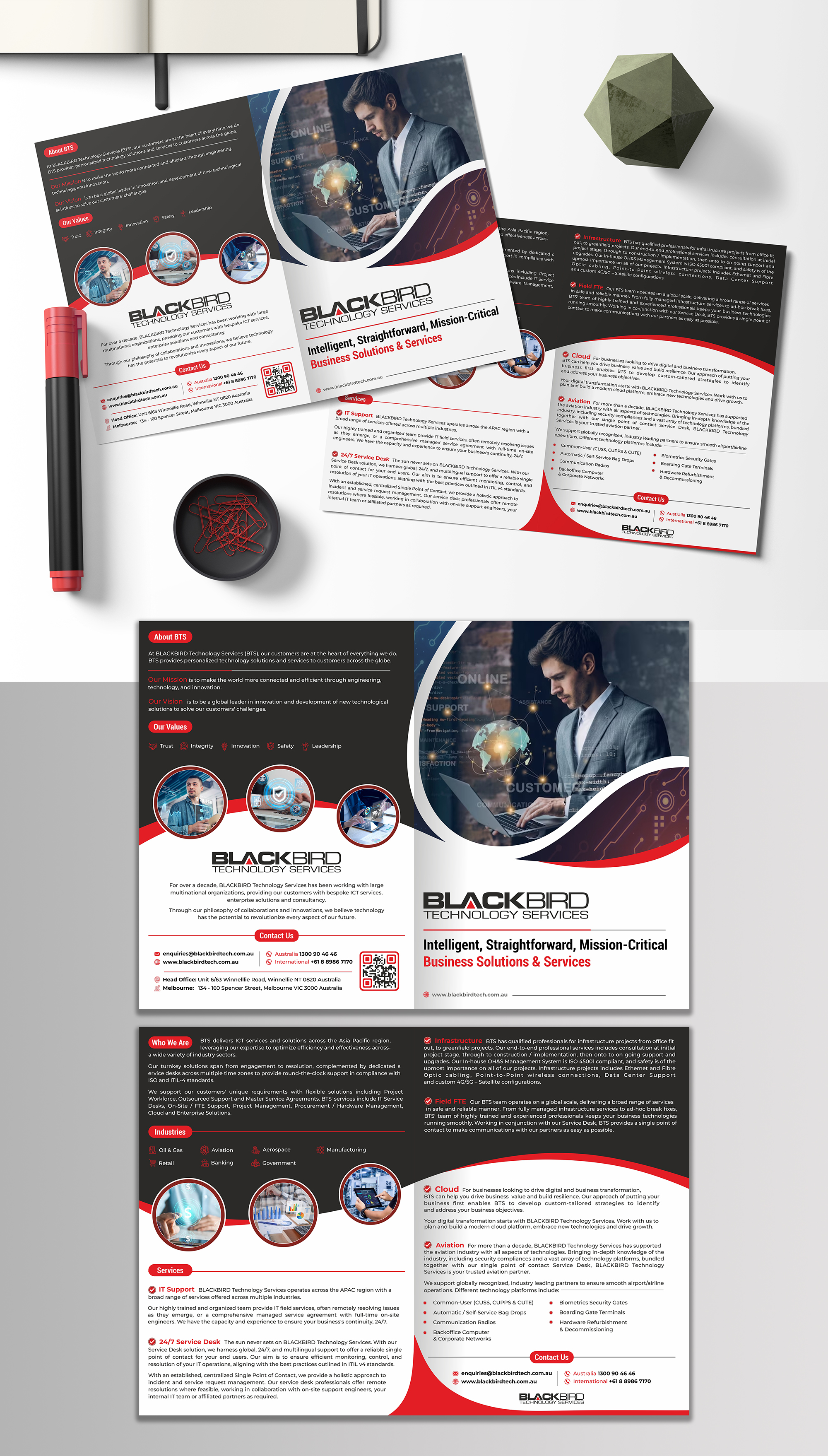 Diseño de Brochure por KreativeMadz para BLACKBIRD Technology | Diseño #30950369