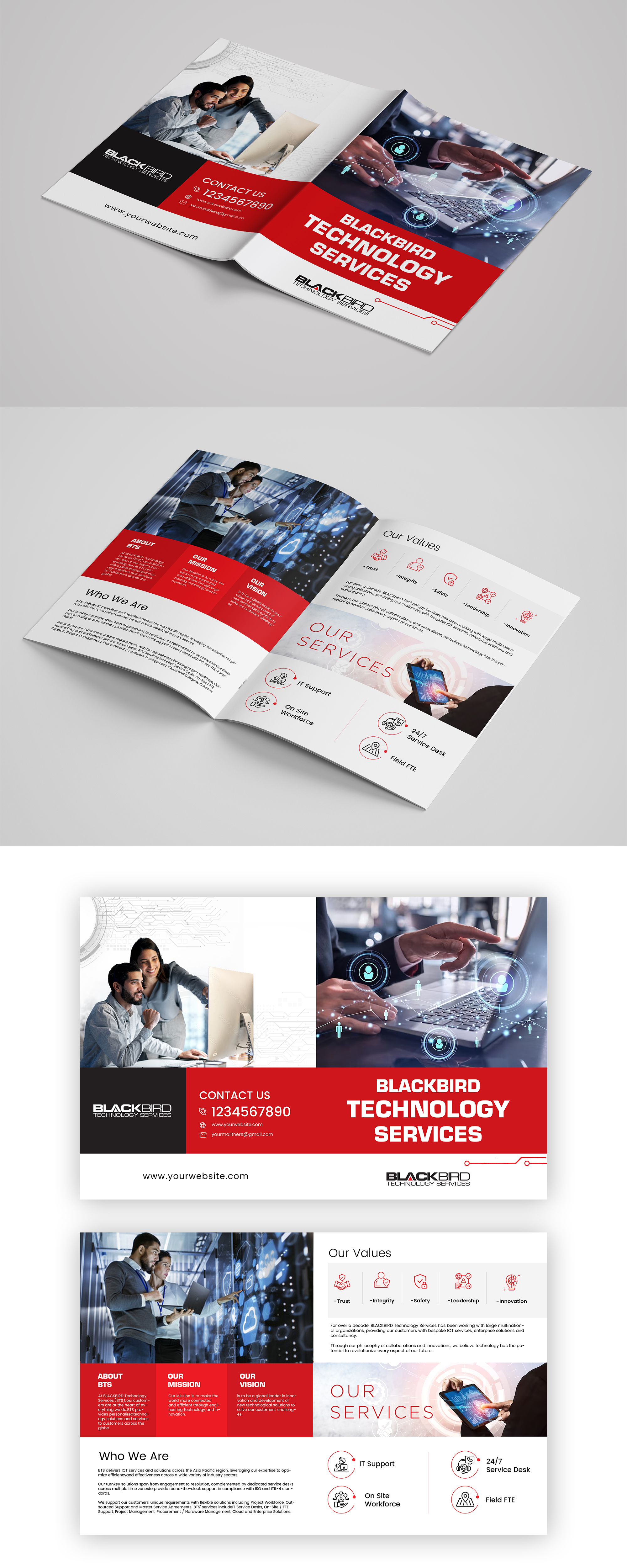 Brochure Design by Design Motion for BLACKBIRD Technology | Design #30957360