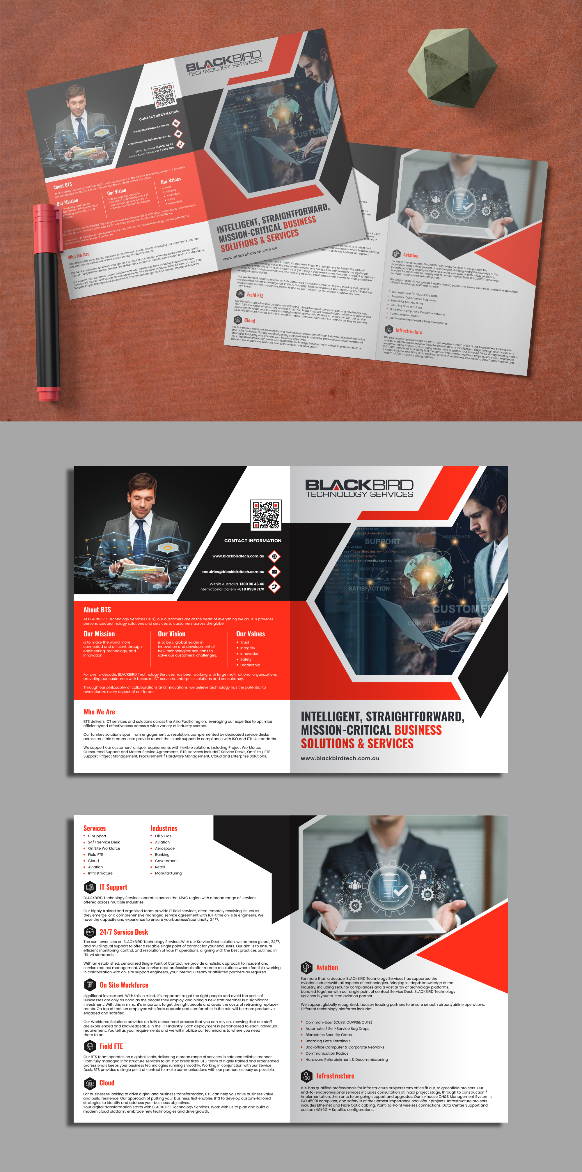 Diseño de Brochure por ecorokerz para BLACKBIRD Technology | Diseño #30935774