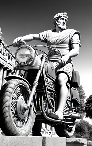 The ancient philosopher Cicero as a  modern man